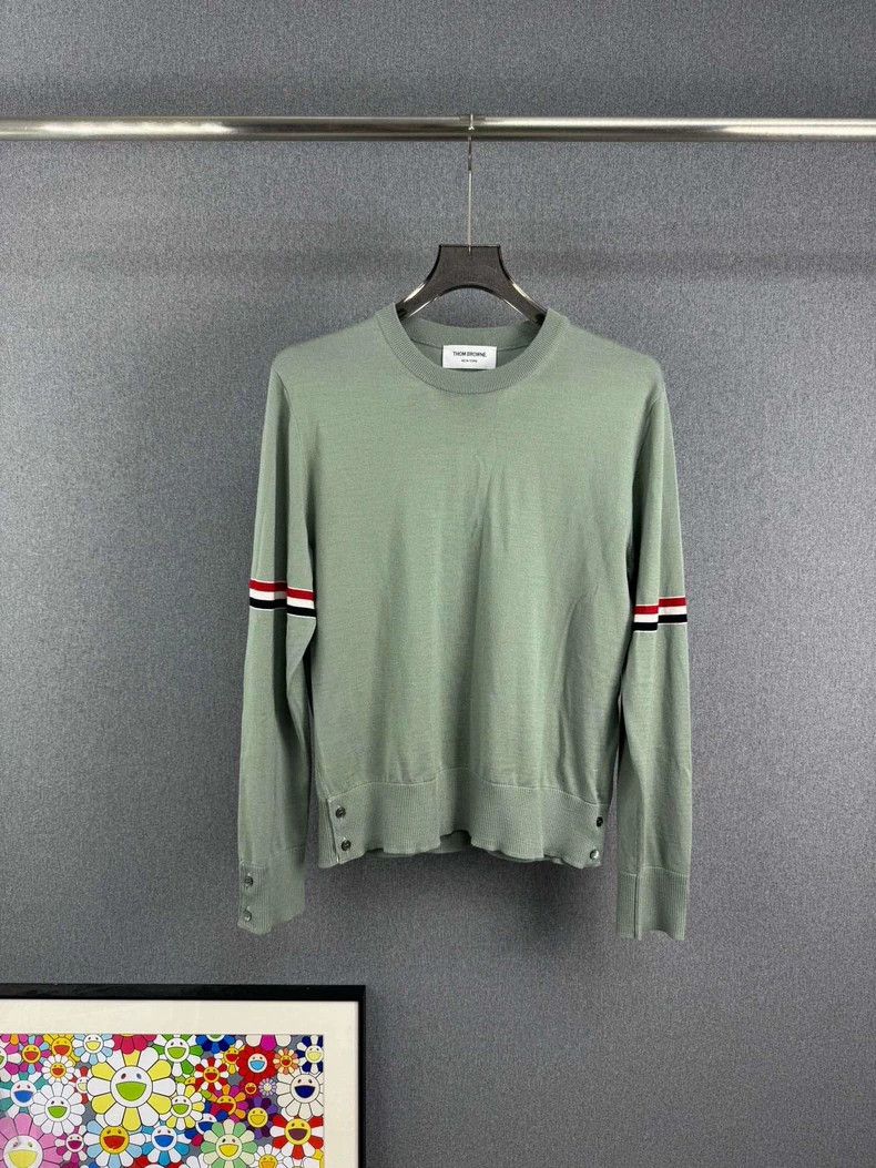 Thom Browne Thom Browne Double armband colored striped knit sweater Size US L / EU 52-54 / 3 - 1 Thumbnail