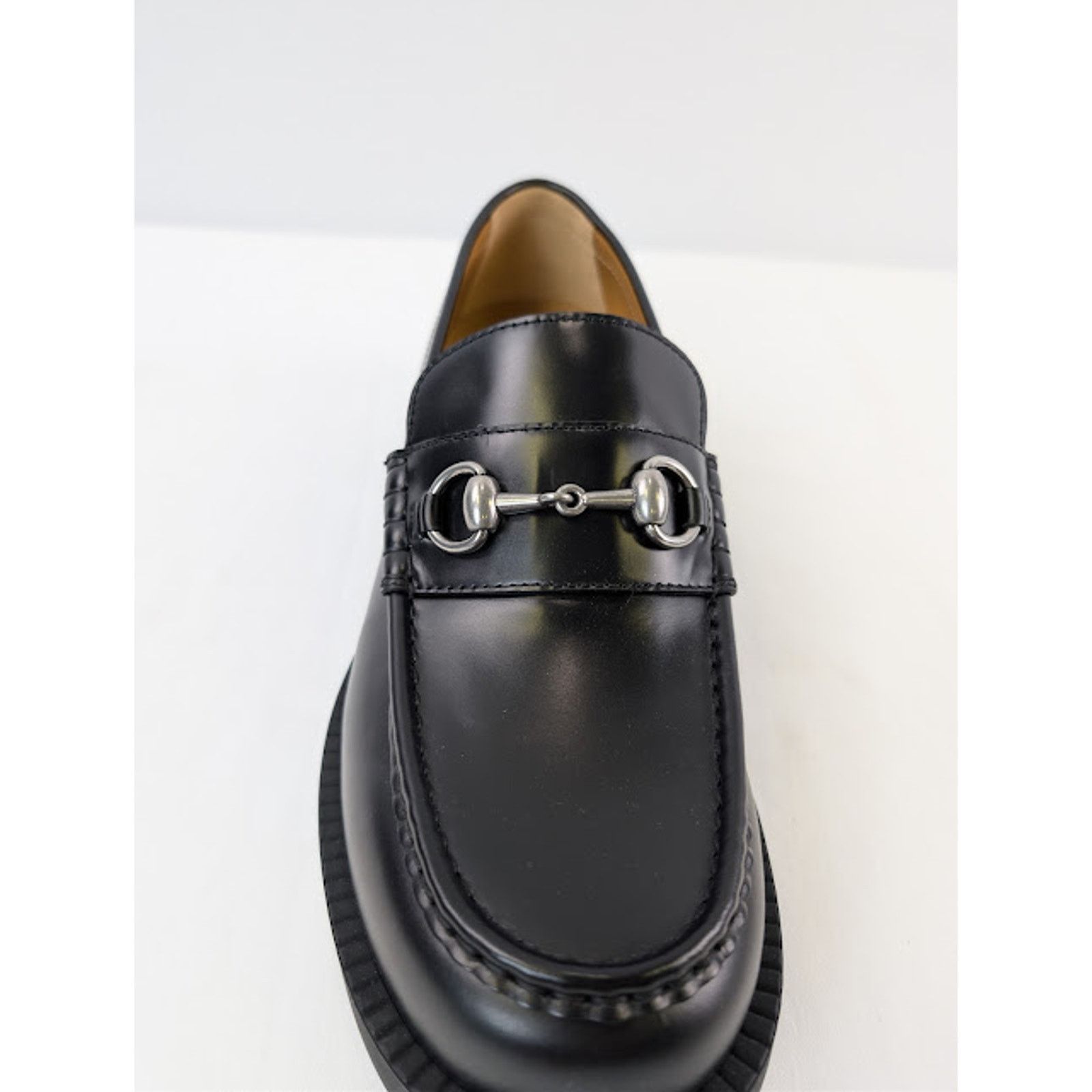 Gucci o1rshd1 Leather Taemin Moccasin Horsebit Loafer Boots Nero Size US 11 / EU 44 - 16 Thumbnail
