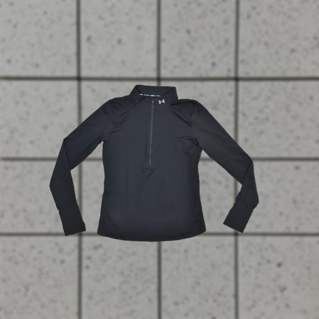 Under Armour Under Armour RUN Women's Black Athletic Fitted 1/4 Zip Pullover S Black Athletic Pullover Womens Size S / US 4 / IT 40 - 1 Thumbnail