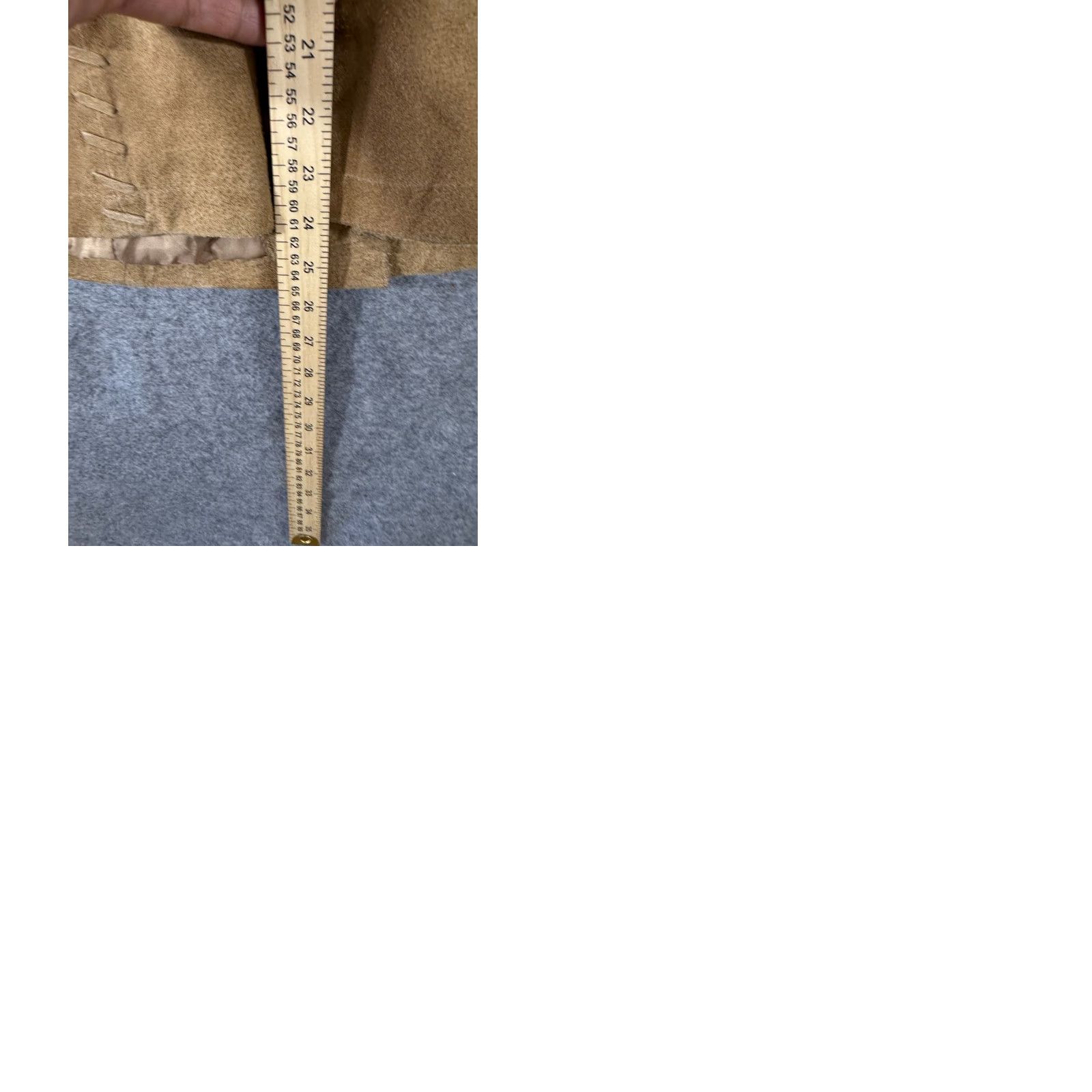 Vintage VINTAGE? No. Très Jolie Western Jacket Womens XL Beige Suede Leather Slim Fit Lined Boho Size XL / US 12-14 / IT 48-50 - 9 Thumbnail