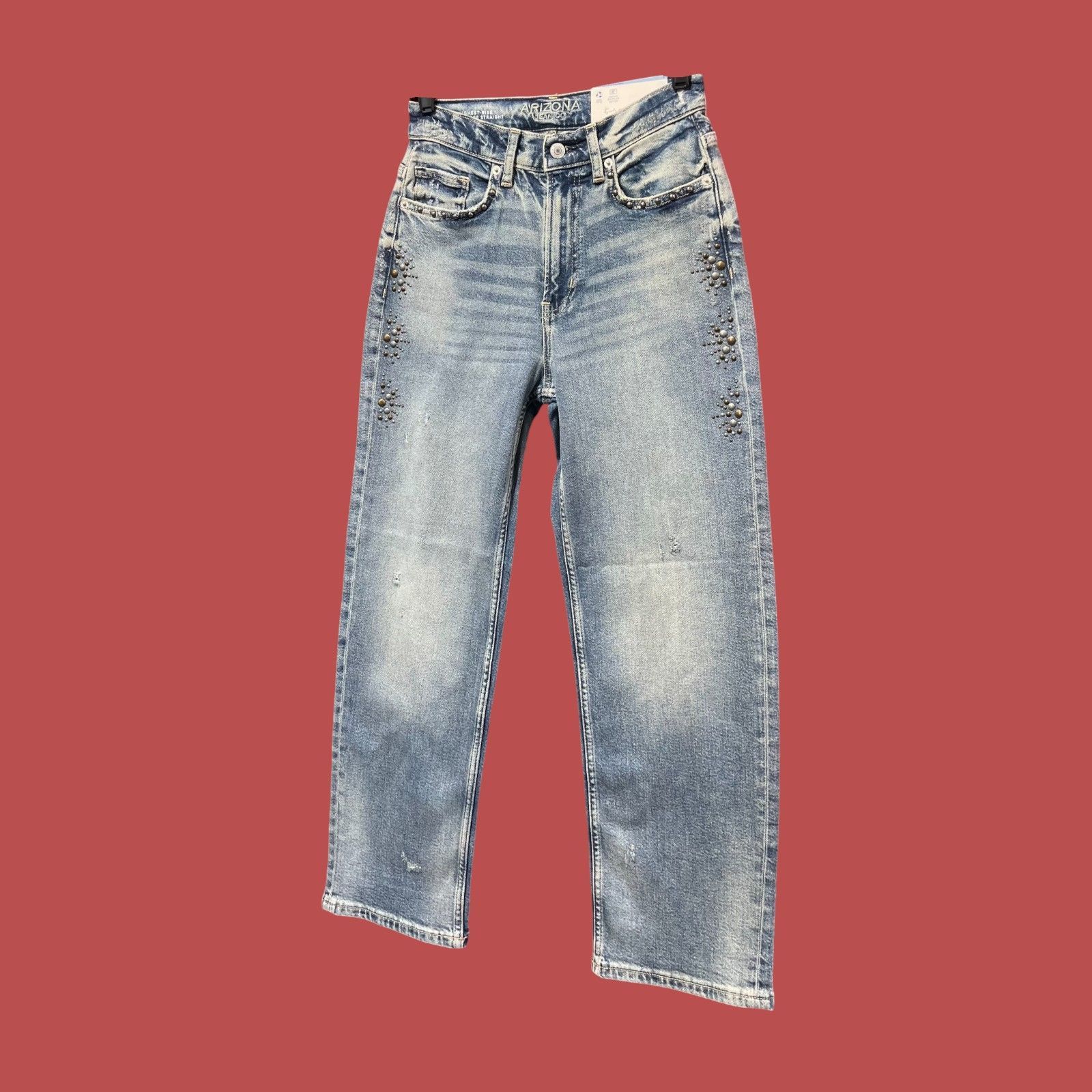 Arizona Jean Co. Arizona - Women's Vintage Straight Jeans - High Rise-Slim Fi Size 26" / US 2 / IT 38 - 14 Thumbnail