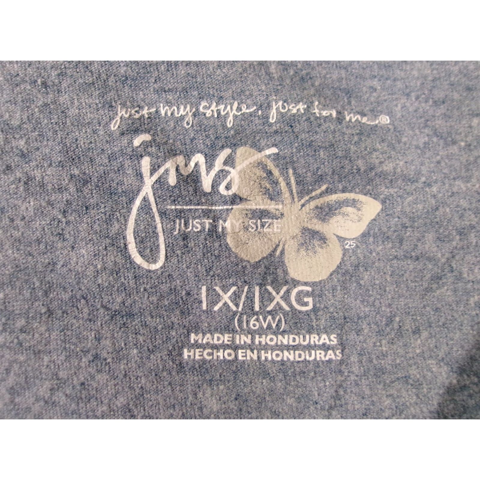 Vintage Just My Size Top Women 1X Heather Blue Soft Casual Base Layer Capsule Classic Shirt Long Sleeve V-Neck Womens Size XL / US 12-14 / IT 48-50 - 6 Thumbnail