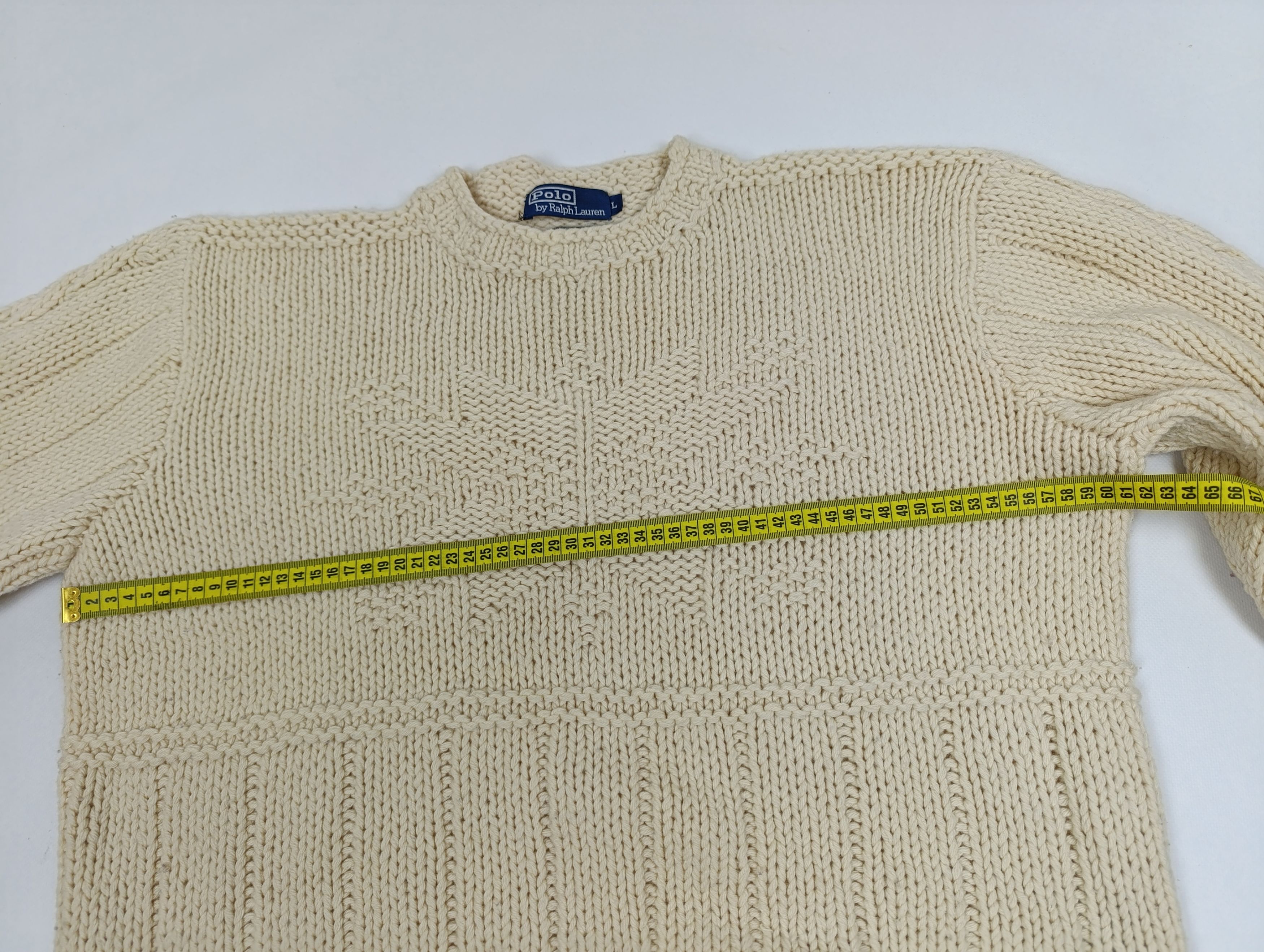 Polo Ralph Lauren VINTAGE POLO RALPH LAUREN HAND KNIT WOOL WOMENS SWEATER Size L / US 10 / IT 46 - 20 Thumbnail