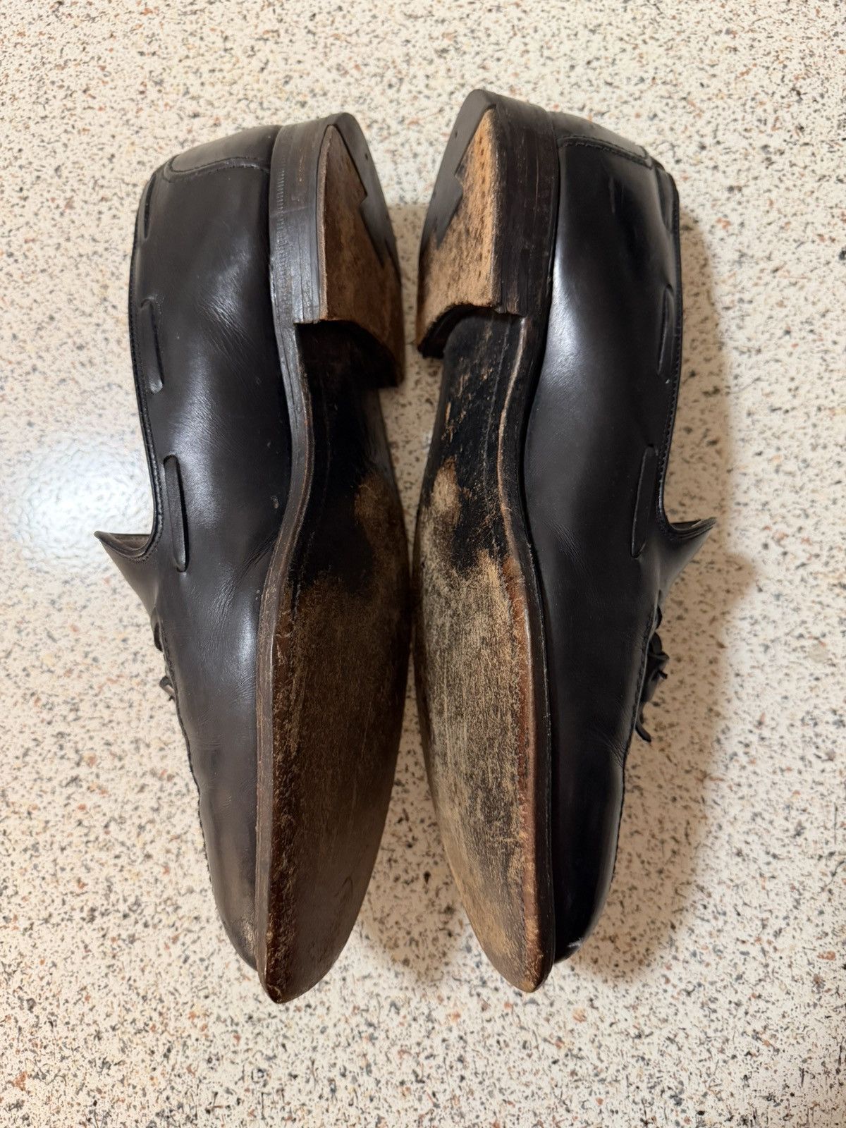 Alden Black Calfskin Tassel Loafers Size US 12 / EU 45 - 3 Thumbnail