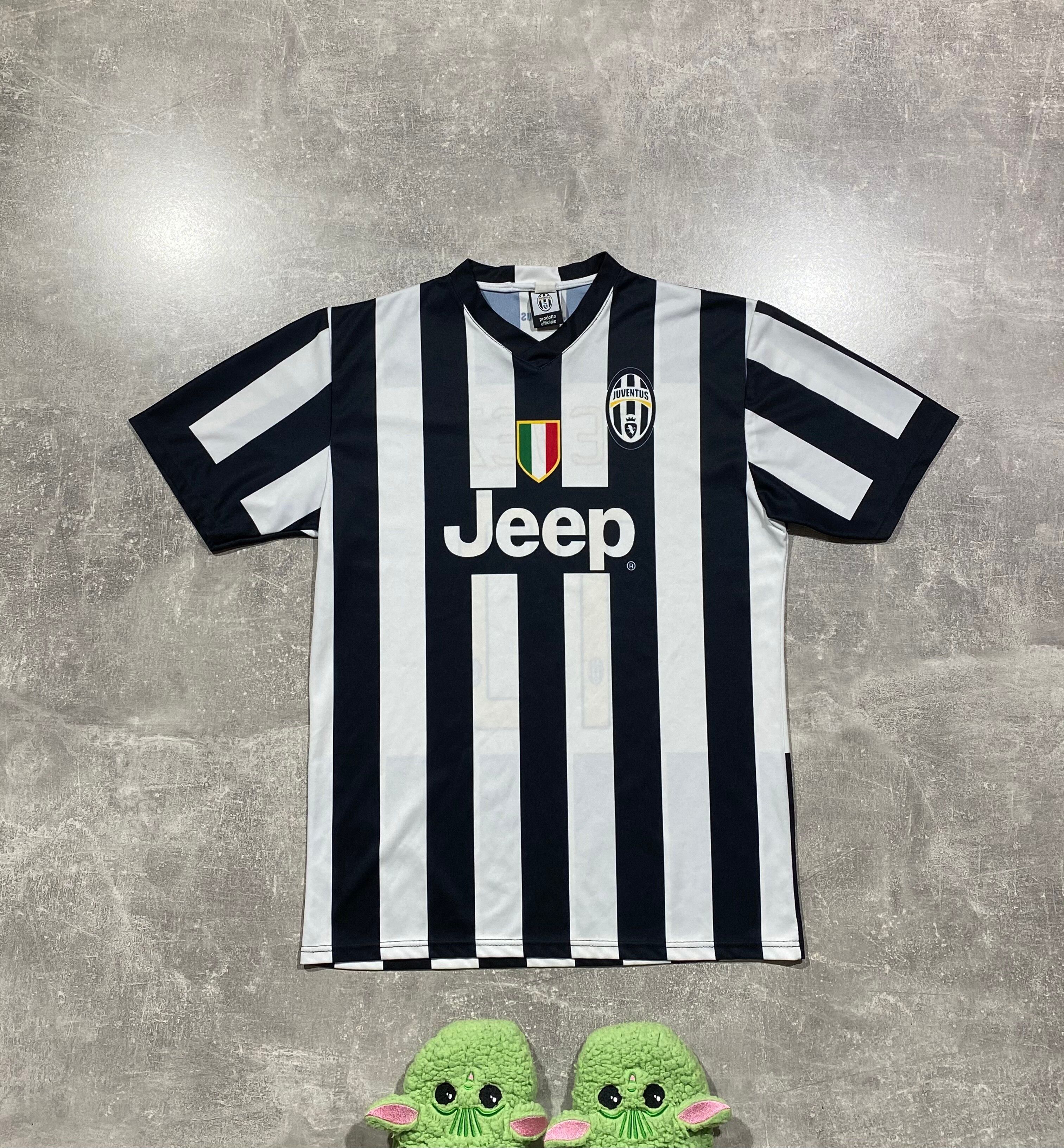 Pre-owned Soccer Jersey X Vintage Juventus Tevez Soccer Jersey Football Fans T-shirt In Black White