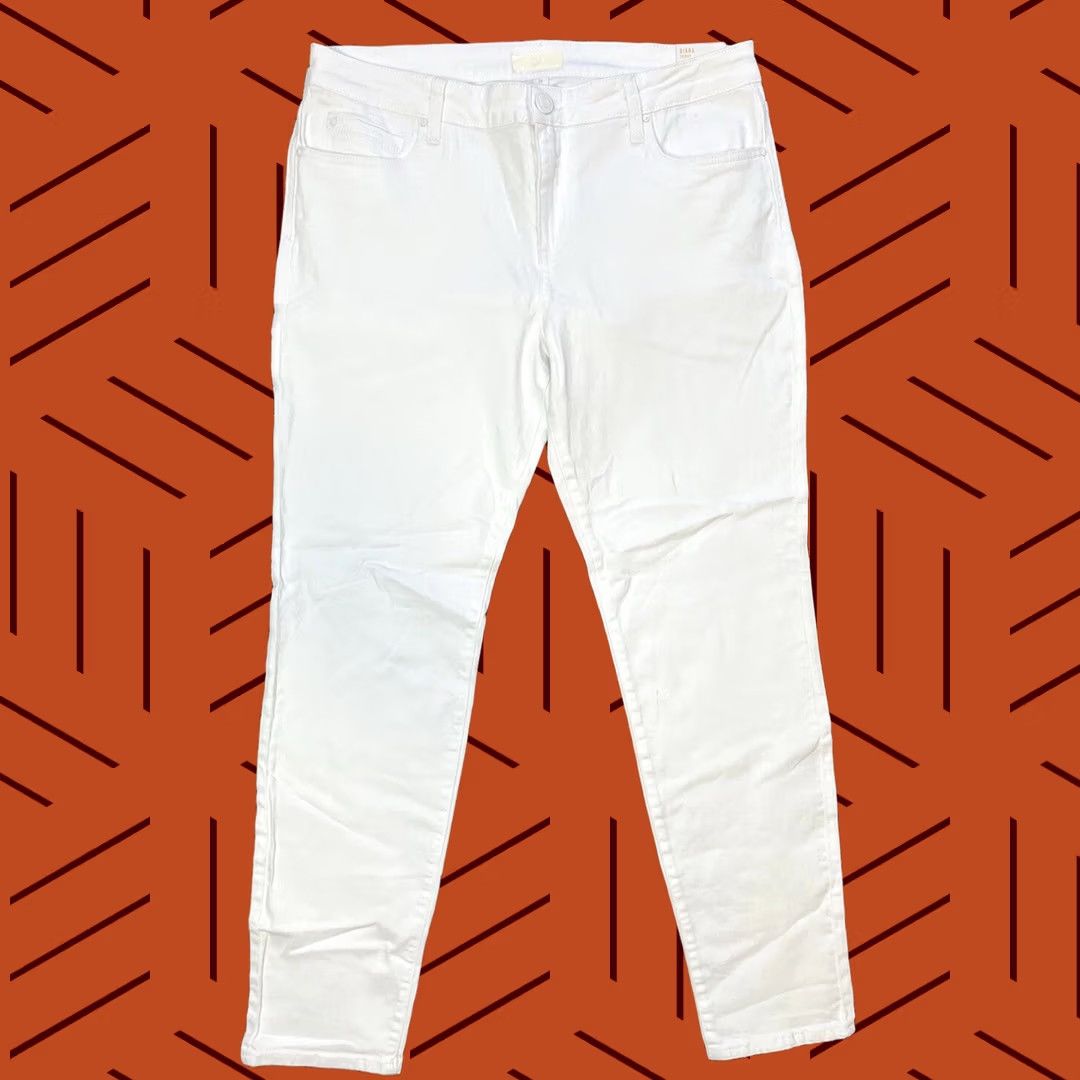 Vintage VINTAGE KUT from the Kloth Women's Diana Skinny Jeans Stretch Denim Solid White 14 Size 36" / US 14 / IT 50 - 1 Thumbnail