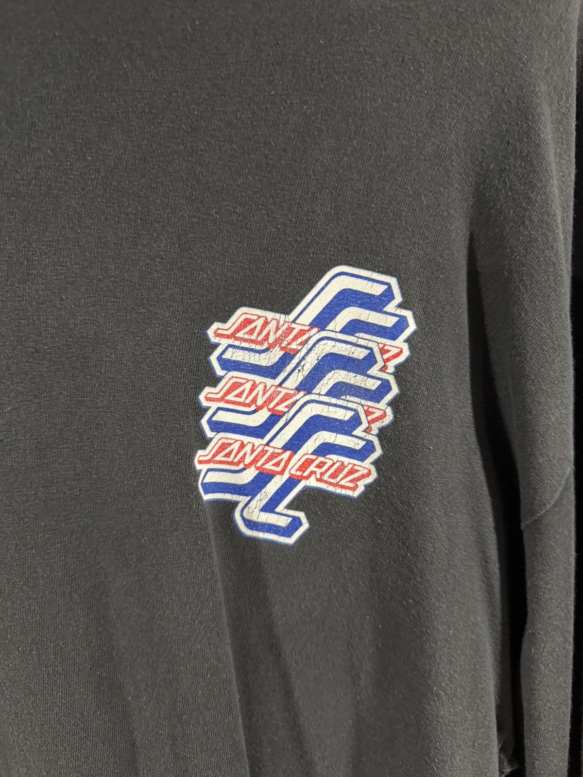 Santa Cruz Skateboards 2010s Vintage Santa Cruz Faded Skateboarding Long Sleeve XL Size US XL / EU 56 / 4 - 2 Thumbnail