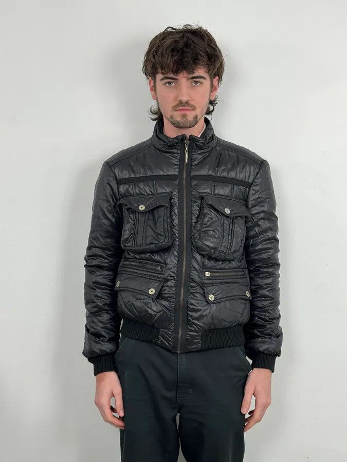 Roberto Cavalli AW2005 Cavalli Black Utility Cargo British Puffer Jacket Size S / US 4 / IT 40 - 2 Thumbnail