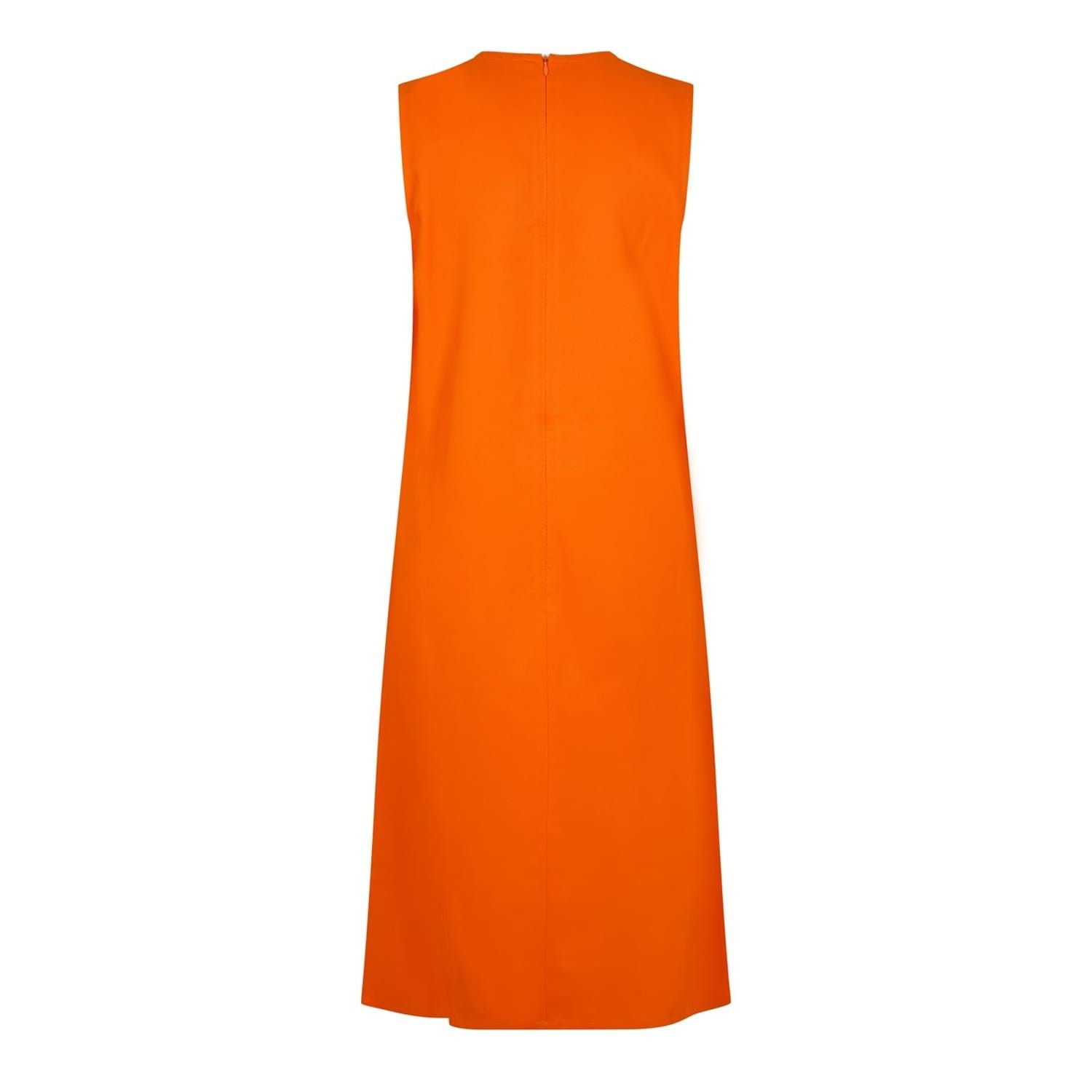 Bottega Veneta Bottega Veneta Crew Neck Midi Dress in Orange Size S / US 4 / IT 40 - 2 Thumbnail