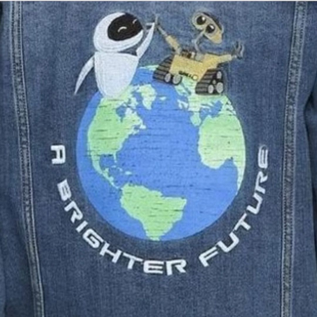 Disney Disney Pixar WALL-E Womens Recycled Embroidered Denim Jacket Size S / US 4 / IT 40 - 5 Thumbnail