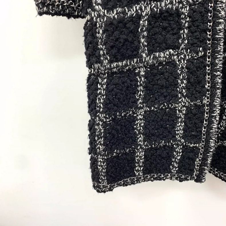Chanel Chanel Black chain woven wool long-sleeved coat 2504-Nextar Size XS / US 0-2 / IT 36-38 - 5 Thumbnail