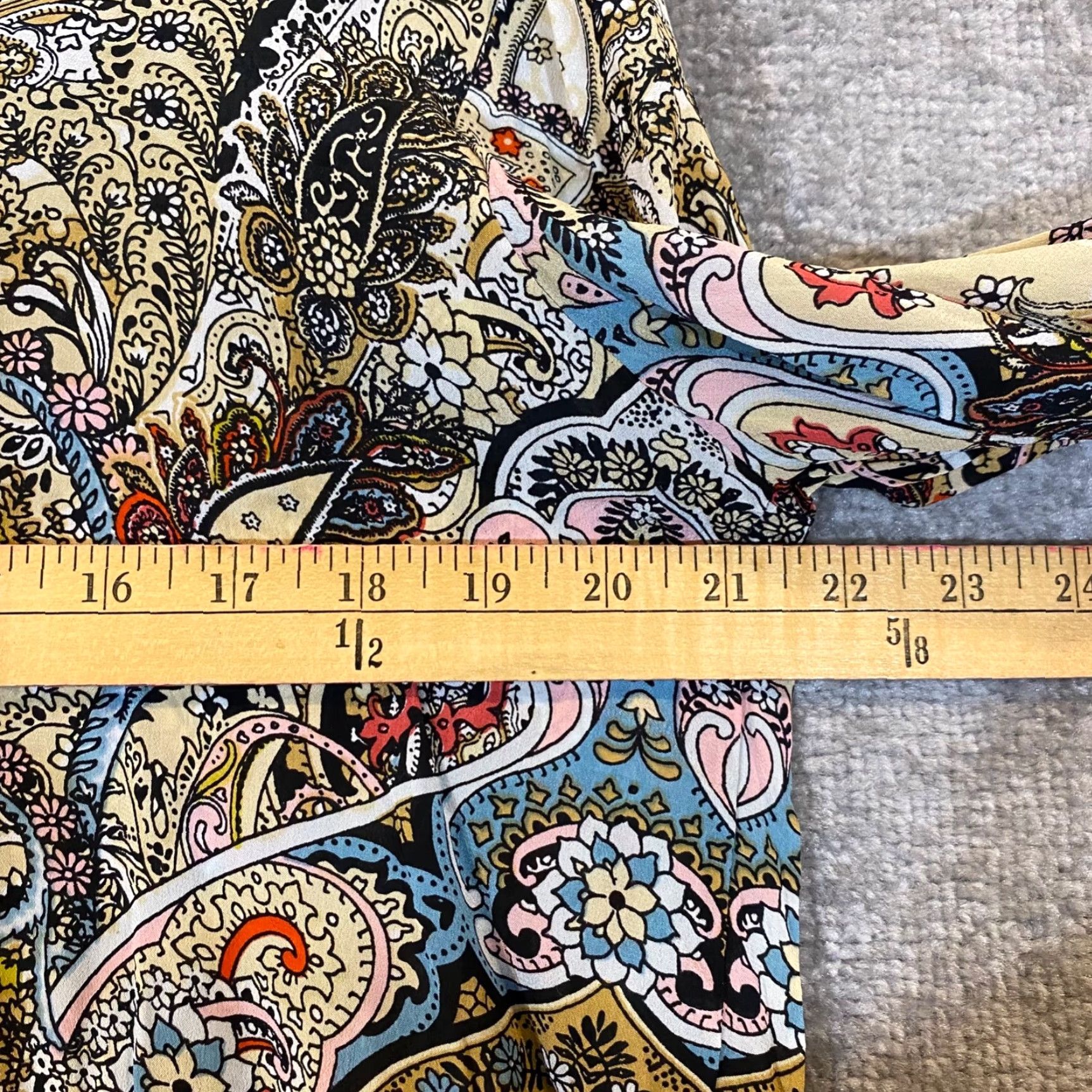 Anthropologie ANTHROPOLOGIE Love Kyla Tunic Blouse Womens Large Multicolor Paisley V-Neck Boho Size L / US 10 / IT 46 - 6 Thumbnail