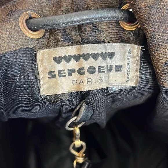 Vintage Sepcouer Leather Masked VTG Drawstring Bag Purse Size ONE SIZE - 10 Thumbnail