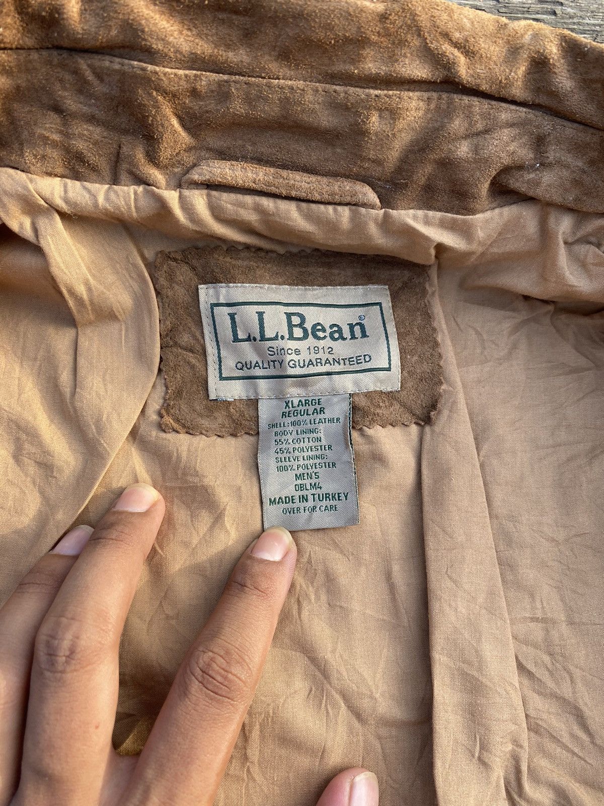 L.L Bean Suede Trucker Leather Jacket
