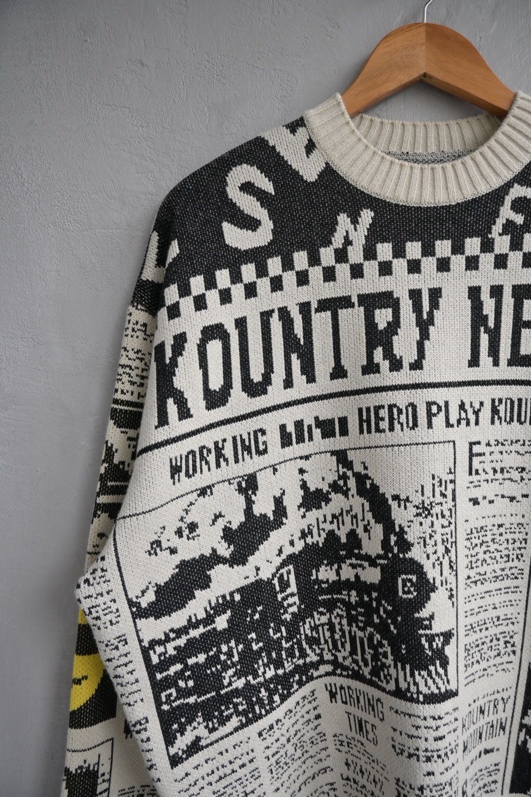 Kapital Kountry Kapital 8G newspaper knit sweater Size US M / EU 48-50 / 2 - 6 Thumbnail