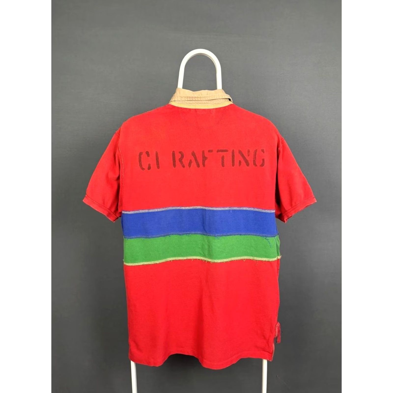 Polo Ralph Lauren Ralph Lauren Polo Shirt Mens Class C1 Polo Cotton Striped Short Sleeve Red Button Size US M / EU 48-50 / 2 - 2 Thumbnail