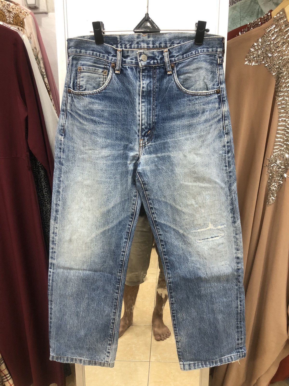 Levi's Levi’s 502 Big E Selvedge Baggy Denim Pants Size US 31 - 2 Thumbnail