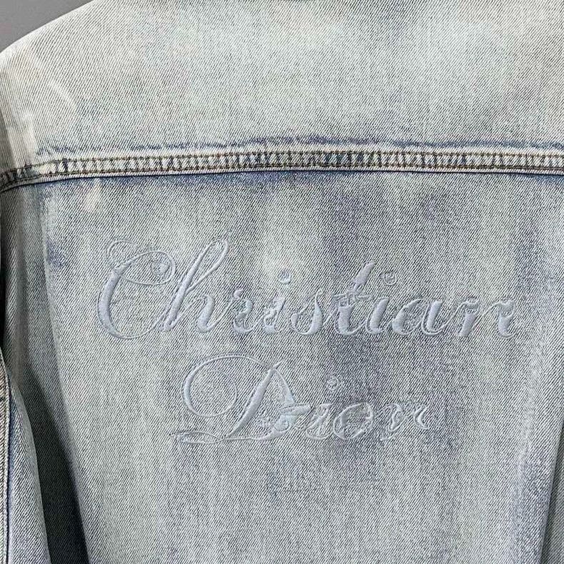 Dior Dior Co-branded embroidered logo to make old denim jackets Size US S / EU 44-46 / 1 - 6 Thumbnail