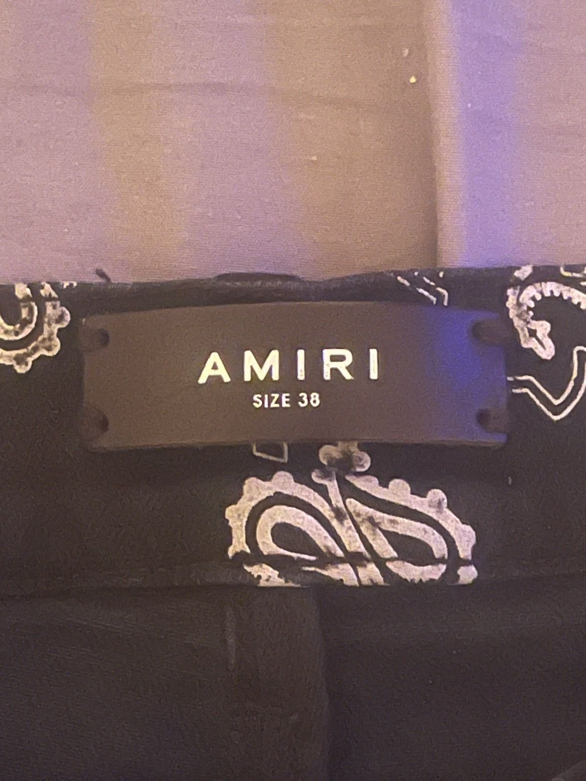 Amiri Black Paisley Bandana Jeans