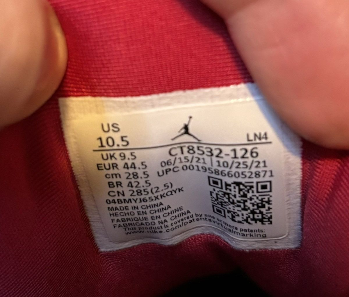Jordan Brand Jordan 3 Retro Cardinal Red 2022 Size 10.5 Size US 10.5 / EU 43-44 - 6 Thumbnail