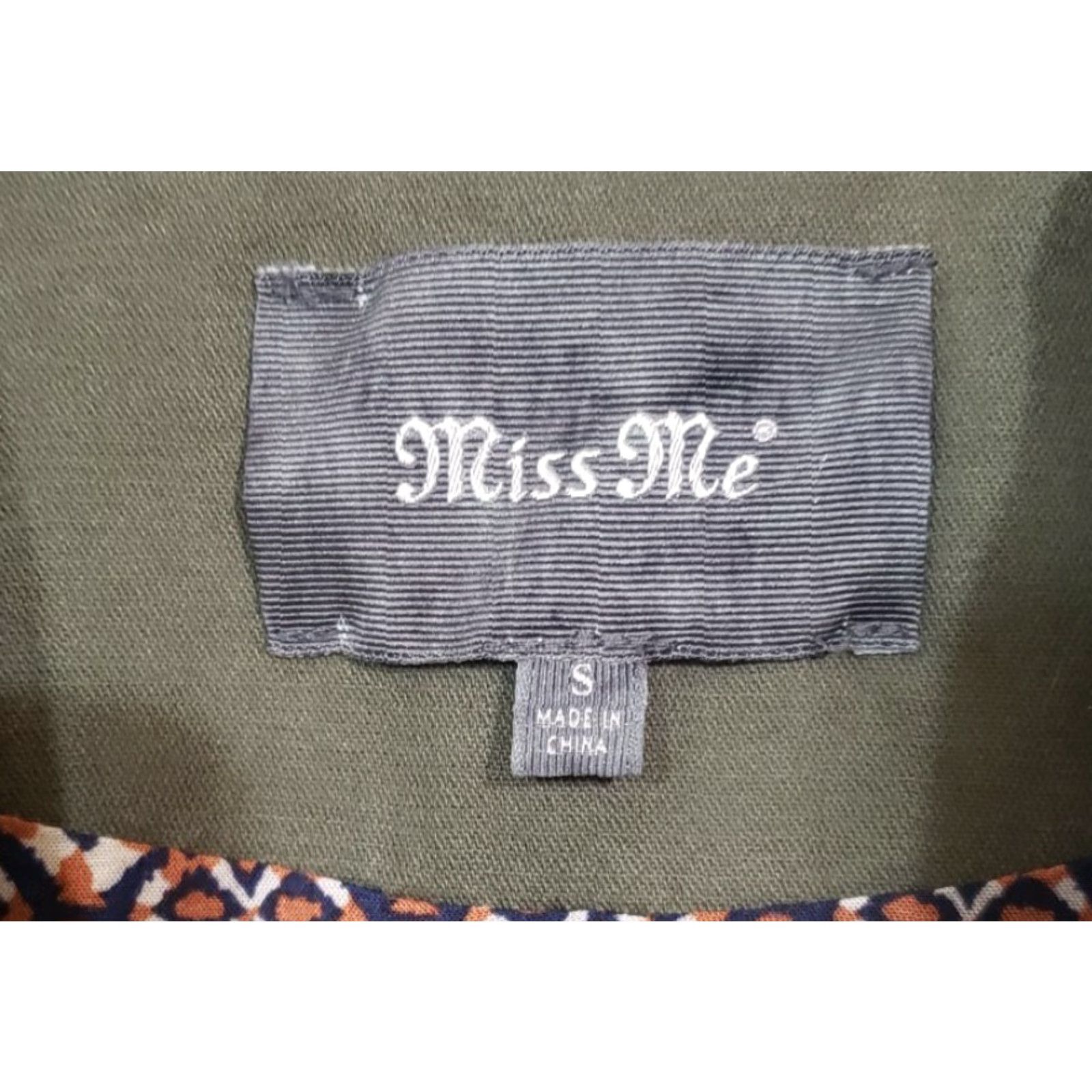 Miss Me Miss Me Army Green Beaded Collar Jacket Embellished Size S Button-Front Casual Womens Jacket Size S / US 4 / IT 40 - 4 Thumbnail