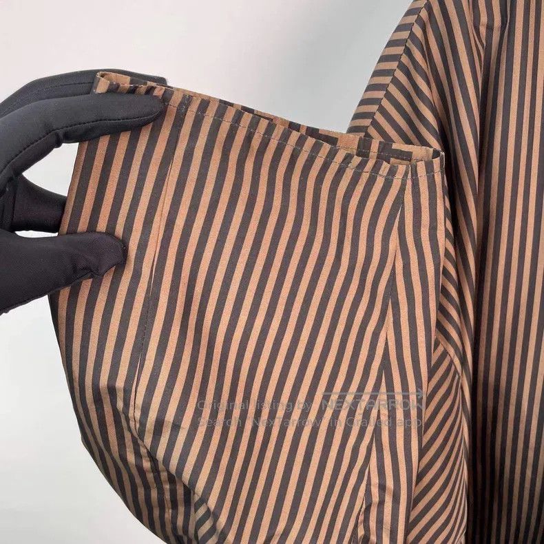 Fendi Fendi Monogrammed Double F Printed Striped Mid-Length Hood Size US M / EU 48-50 / 2 - 3 Thumbnail