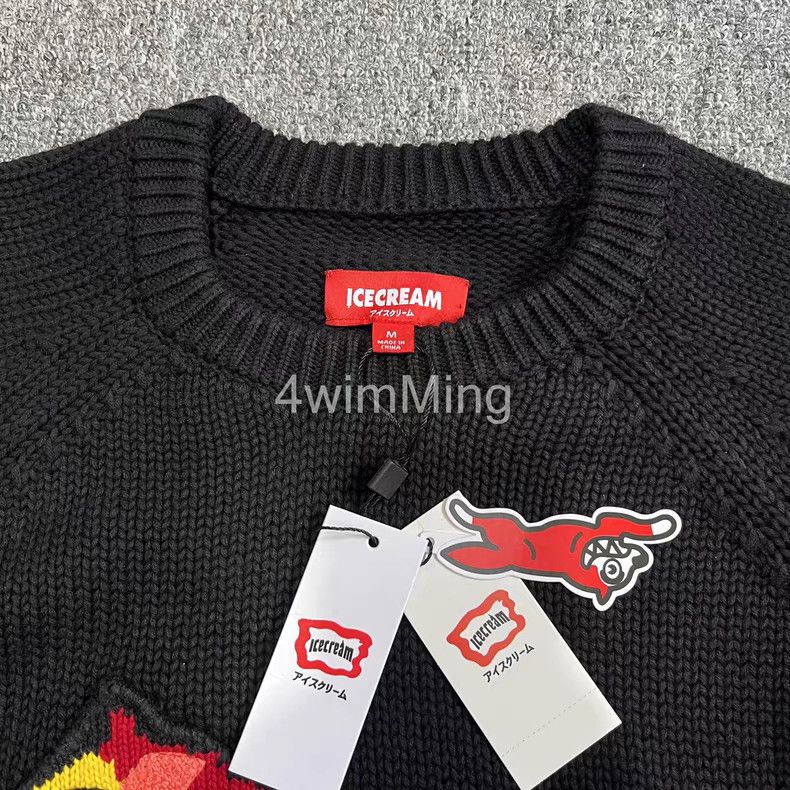 Billionaire Boys Club BBC ICECREAM Handcrafted Running Dog Knit Sweater Q7 Size US M / EU 48-50 / 2 - 7 Thumbnail
