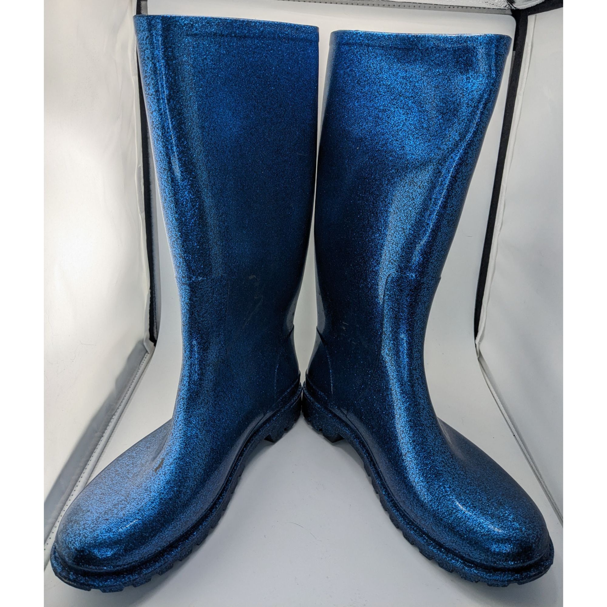 Chiara Ferragni Chiara Ferragni Glitter Blue Rain Boots With Iconic Eye Deta Size US 9 / IT 39 - 6 Thumbnail