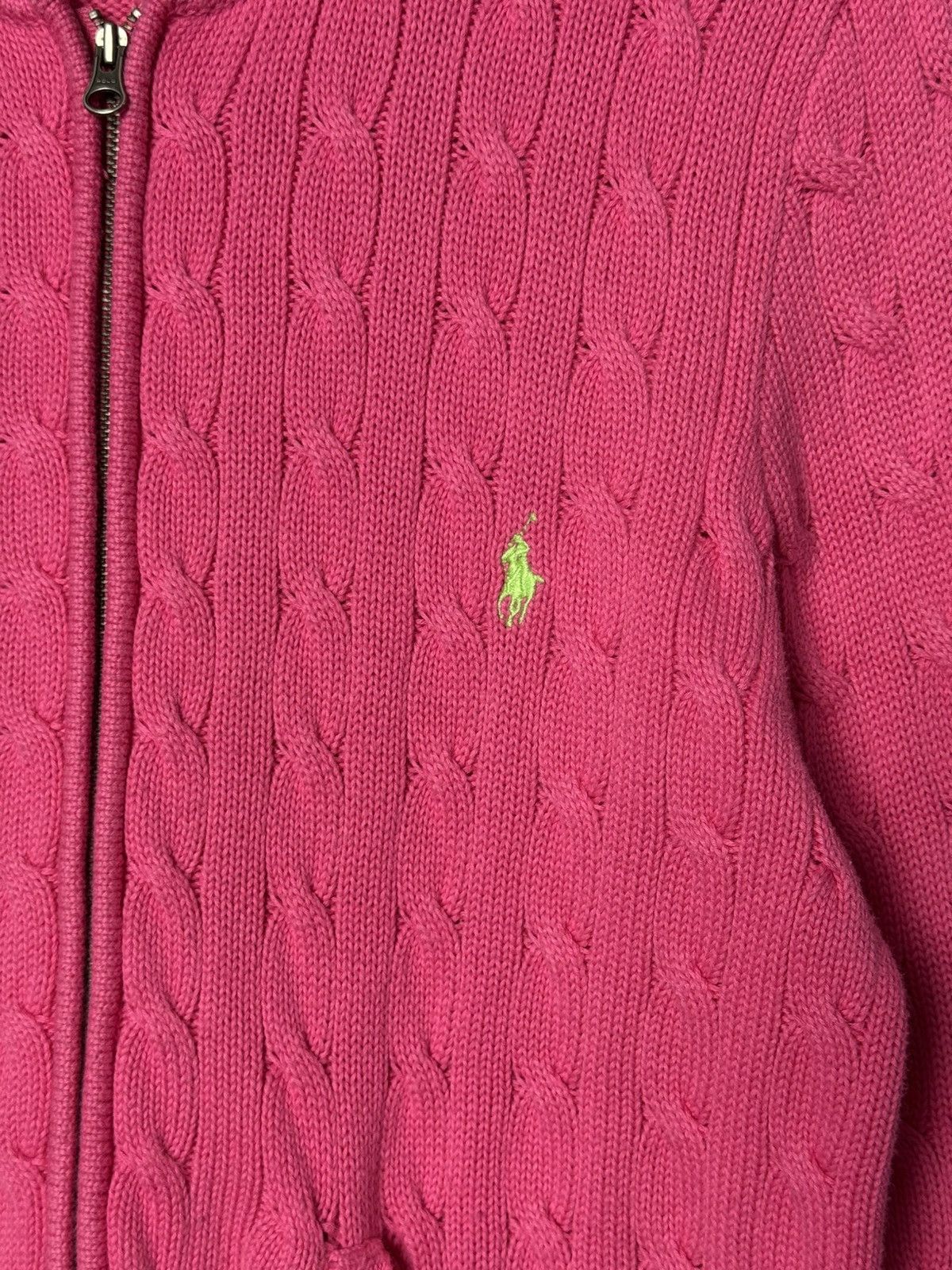 Polo Ralph Lauren Vintage Polo Ralph Lauren Sport Cable Knit Full Zip Hoodie Size L / US 10 / IT 46 - 5 Thumbnail