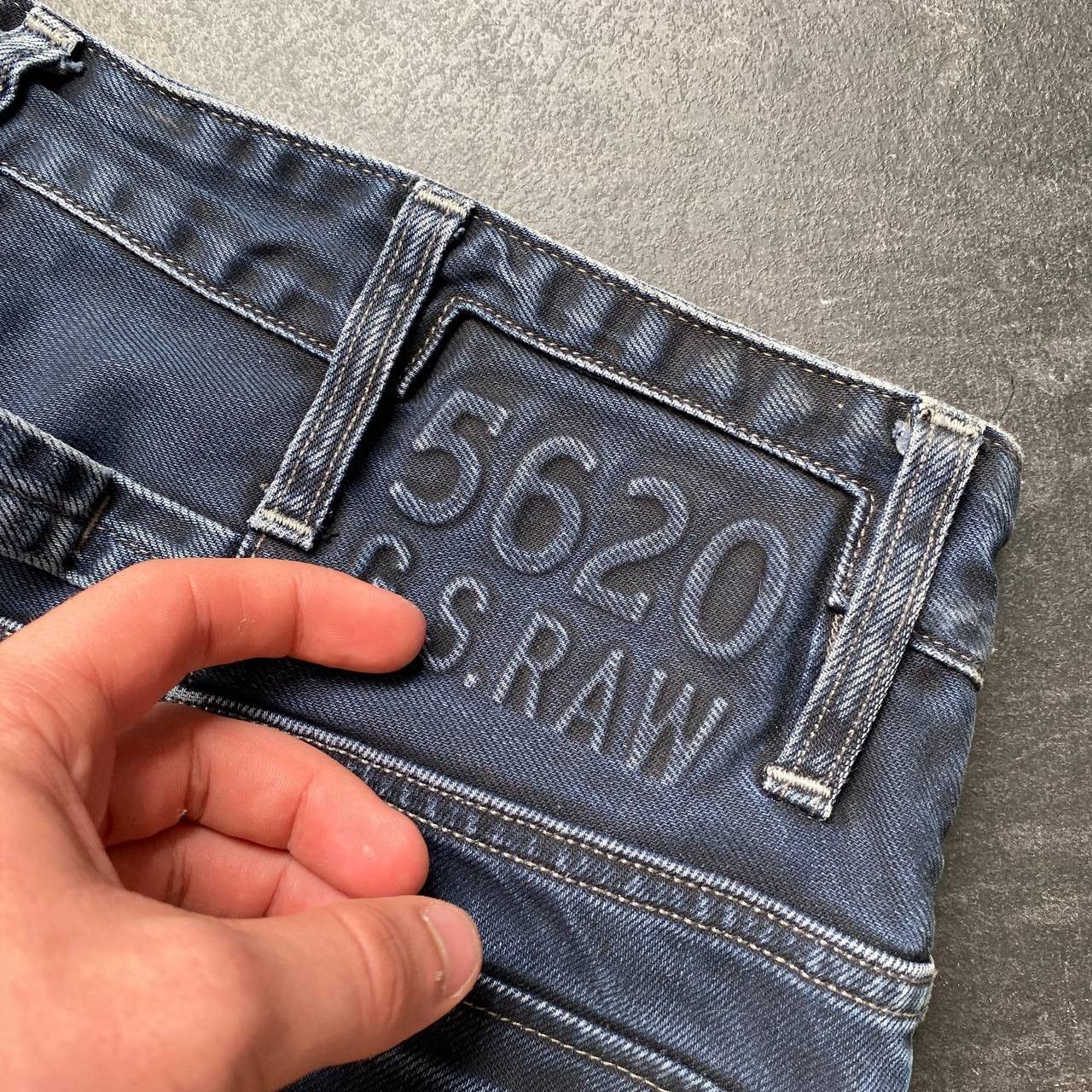 G-Star × Japanese Brand × Vintage Vintage Gstar Raw 96 Jeans Big Logo Baggy Streetwear Size US 34 / EU 50 - 6 Thumbnail
