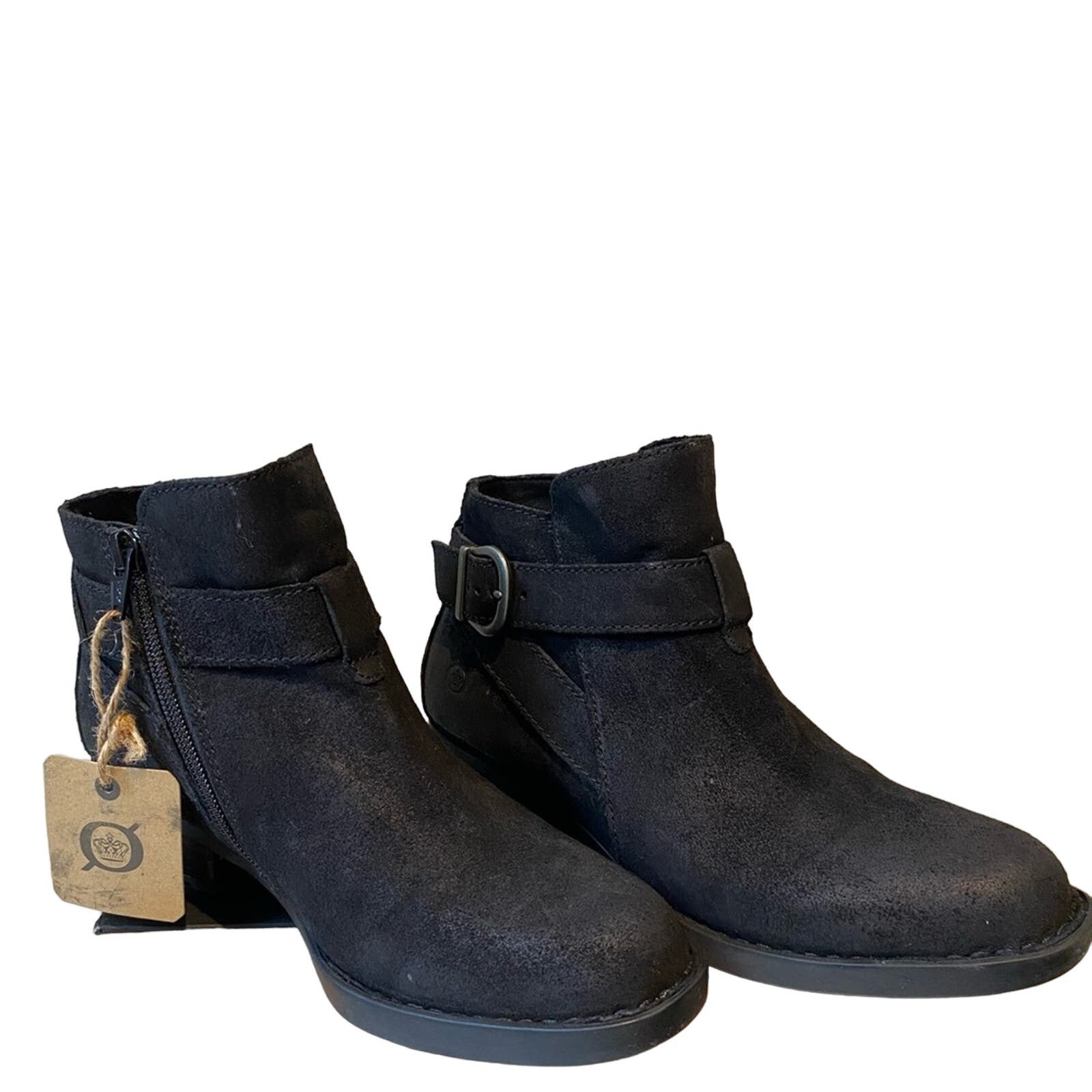 Born BNWT BORN Ankle Bootie In Black Suede Size 6 NEW #F31609 Size US 6 / IT 36 - 1 Thumbnail