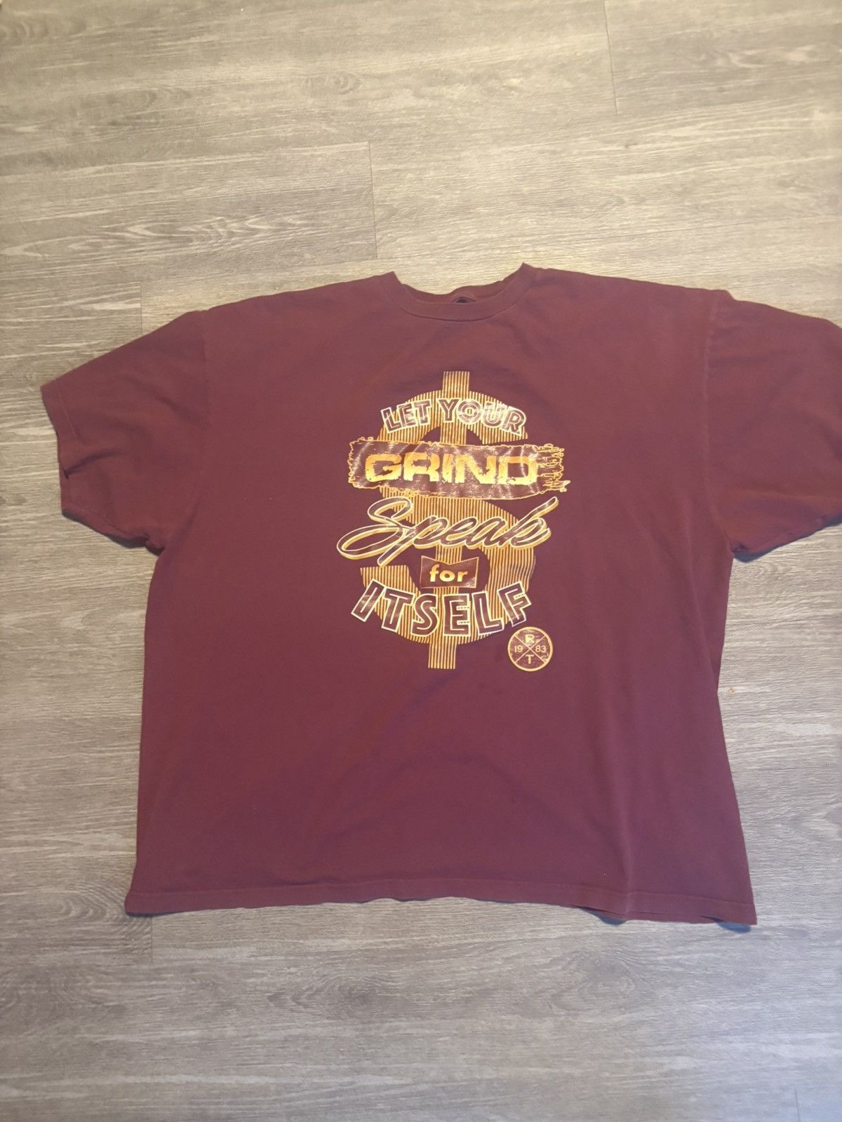 Other Risq Takers Men's Maroon Crew Neck Graphic Print T-Shirt 5XB Size US XXL / EU 58 / 5 - 1 Thumbnail