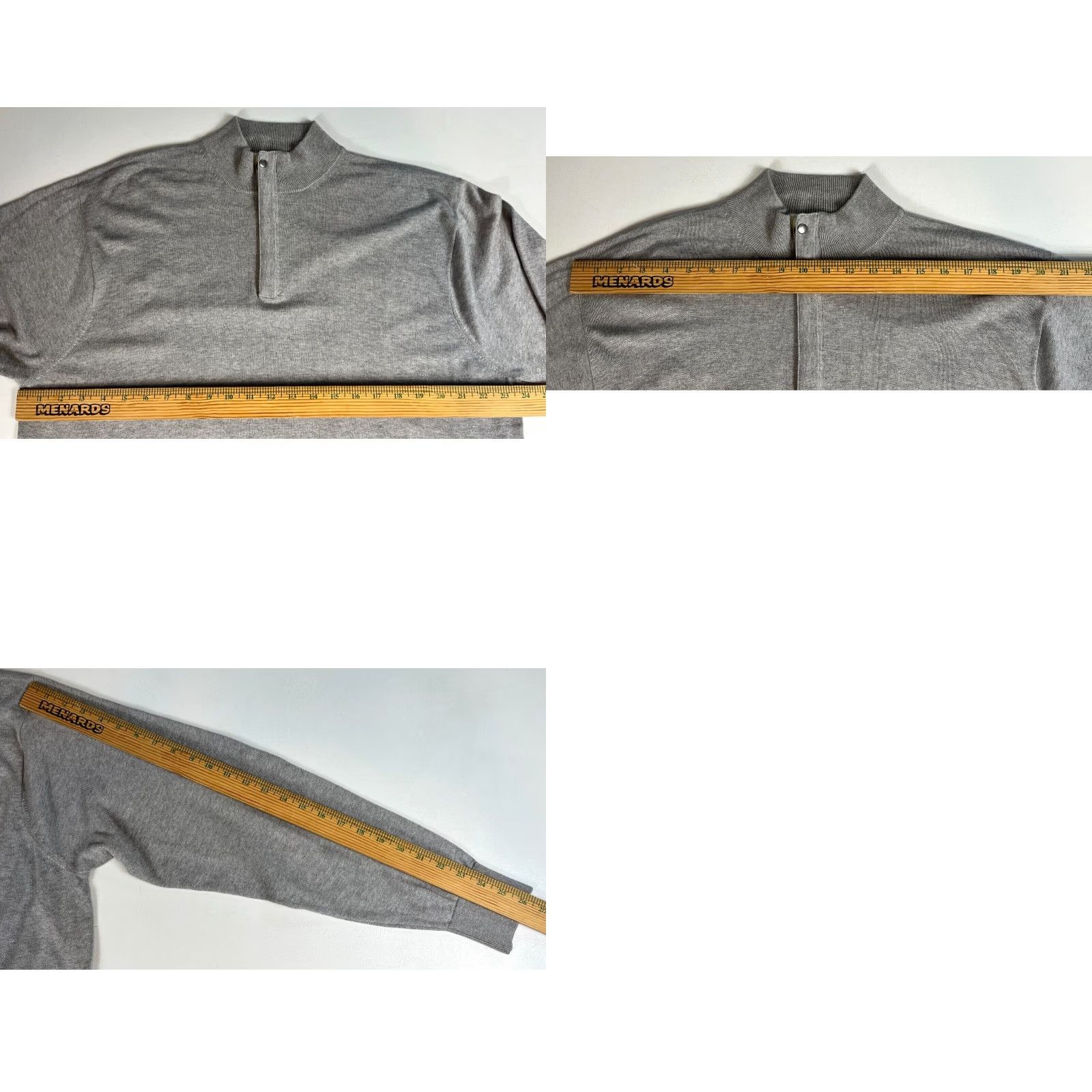 Peter Millar Peter Millar 1/4 Zip Knit Sweater Mens 2XL Silk Blend Gray Mock Neck Pullover Vintage/Preppy Style Size US XXL / EU 58 / 5 - 9 Thumbnail
