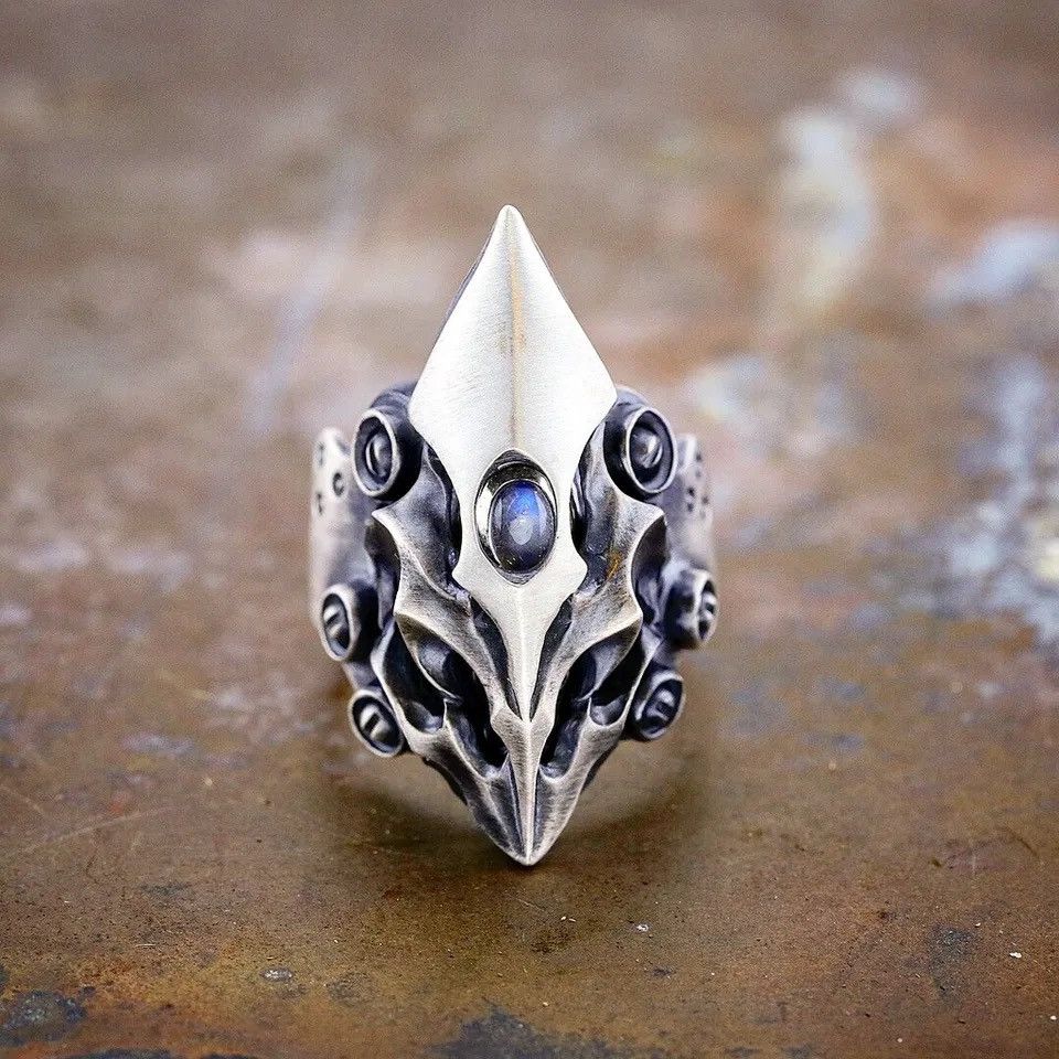 Jewelry Mecha Moonstone Adjustable Size Ring Size ONE SIZE - 4 Thumbnail