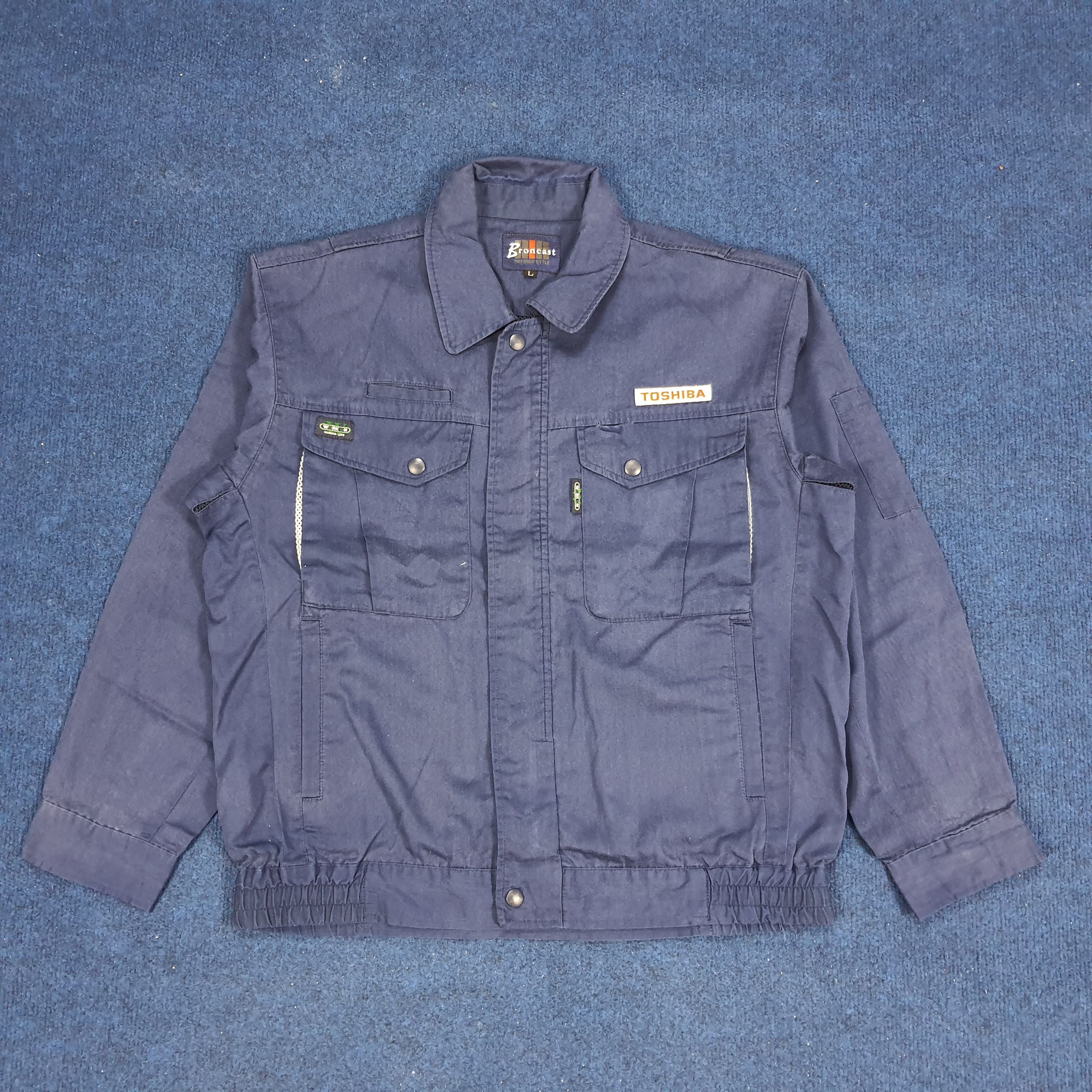Japanese Brand × Vintage Vintage TOSHIBA Japanese Tech Brand Workwear Jacket Size US M / EU 48-50 / 2 - 1 Thumbnail