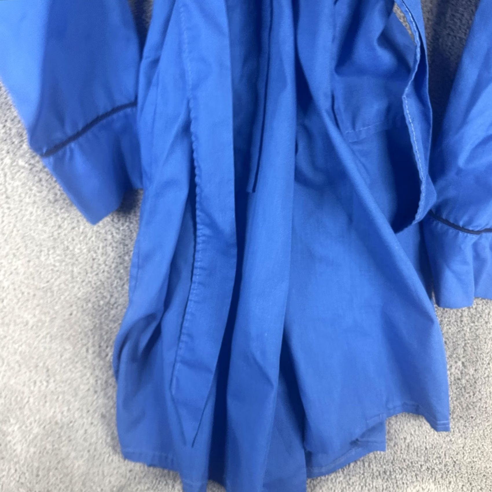 Vintage VINTAGE Robe Mens Medium Blue Belted Long Sleeve Polycotton Lounge Bathrobe Size US M / EU 48-50 / 2 - 6 Thumbnail