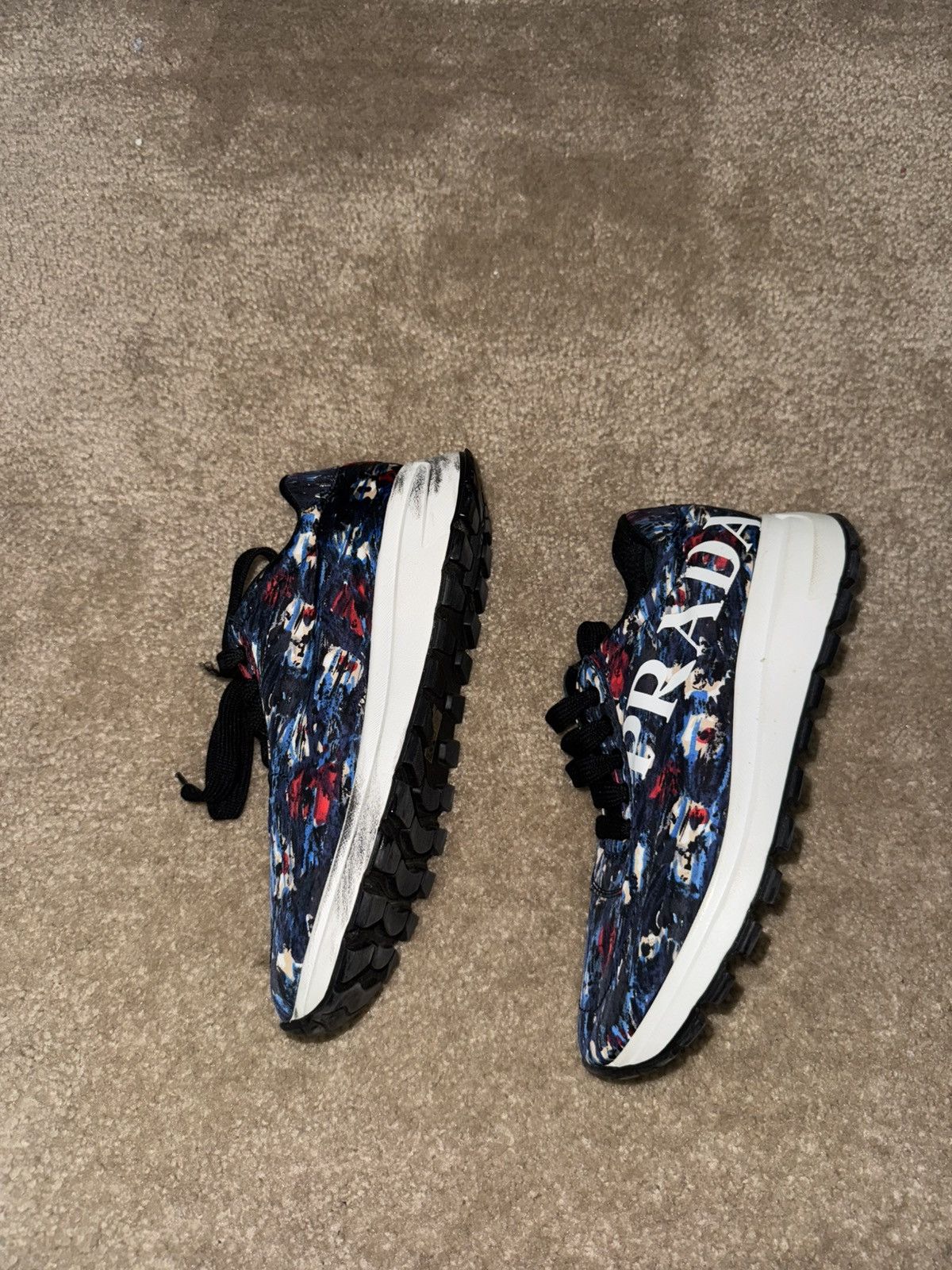 Prada Prada Women’s 1E552L (Nylon/St. Tweed graphic print Size US 8.5 / IT 38.5 - 4 Thumbnail