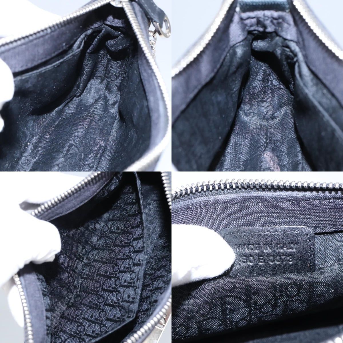 Dior DIOR Hand Bag Canvas Black Size ONE SIZE - 12 Thumbnail