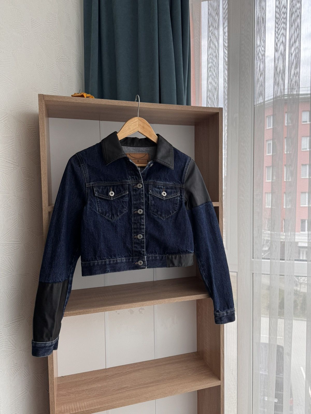 Alexander McQueen × MCQ × McQ Alexander McQueen MCQ by Alexander Mcqueen W' Cropped Leather-Paneled Jacket Size S / US 4 / IT 40 - 5 Thumbnail