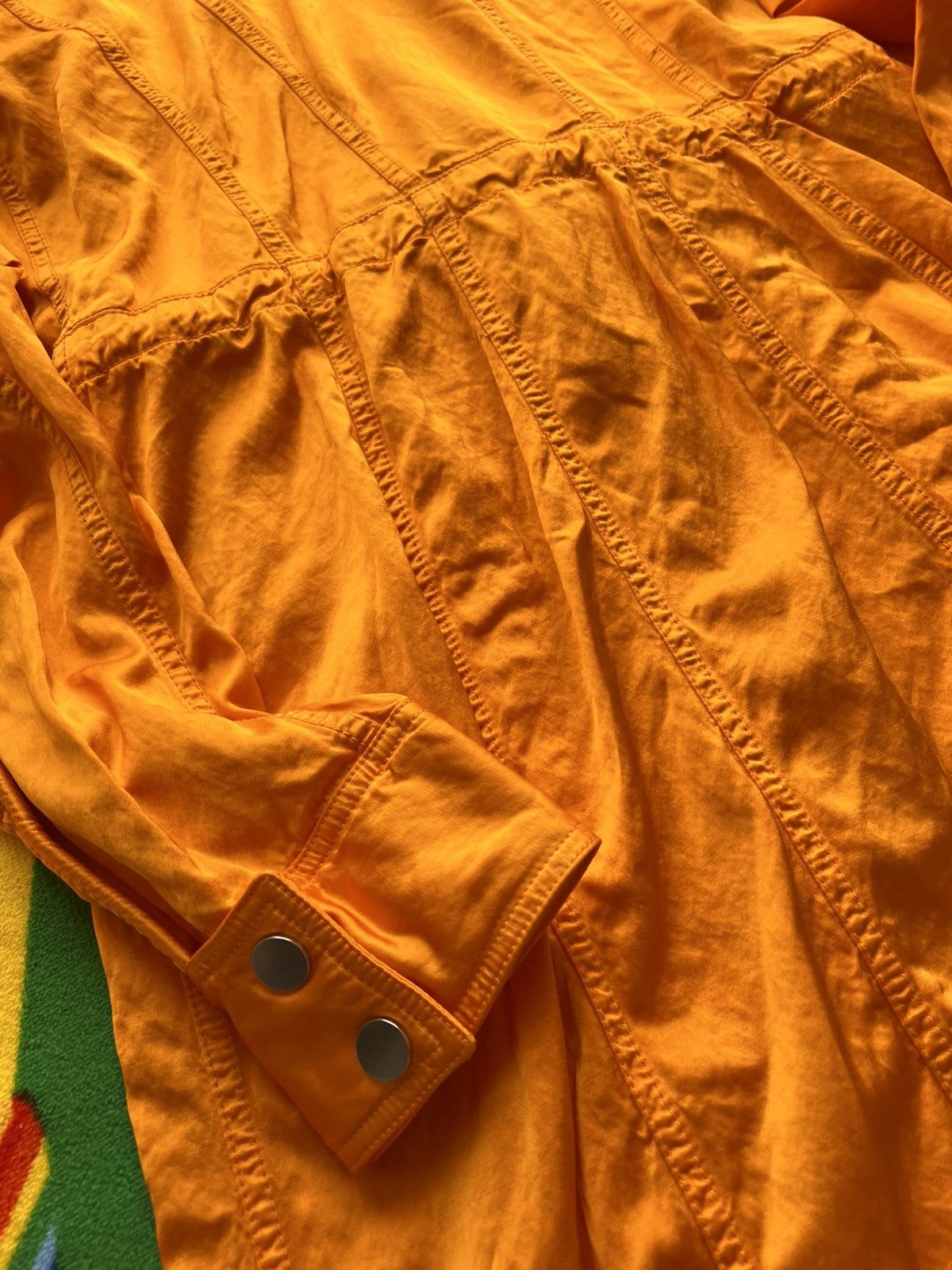 Bottega Veneta XS -S Bottega Veneta Fluid Satin Parka Dress Orange 36 shirt Size XS / US 0-2 / IT 36-38 - 17 Thumbnail