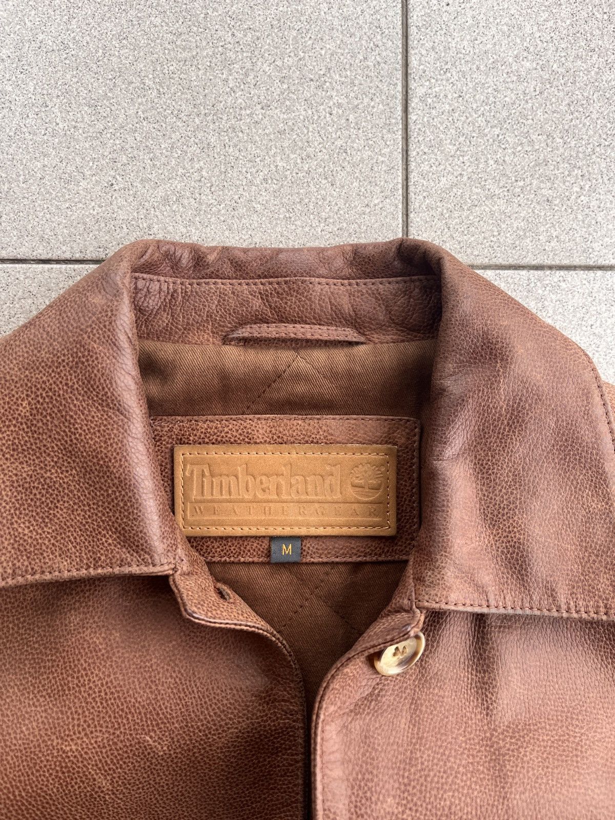 Timberland × Vintage Vintage Timberland leather jacket Size US M / EU 48-50 / 2 - 2 Thumbnail
