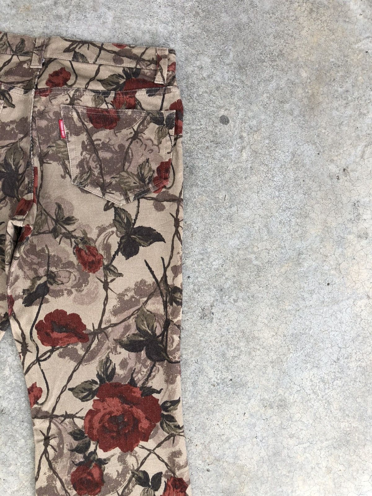 Tornado Mart Rare Tornado Mart Flared Bootcut Jeans Fullprint Flower Size US 31 - 10 Thumbnail