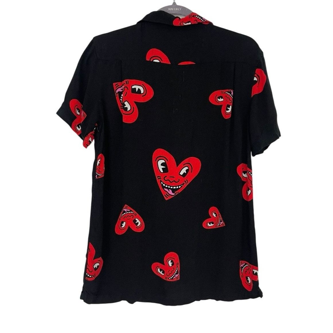 Keith Haring Keith Haring Black & Red Heart Short Sleeve Button Down Size S / US 4 / IT 40 - 4 Thumbnail