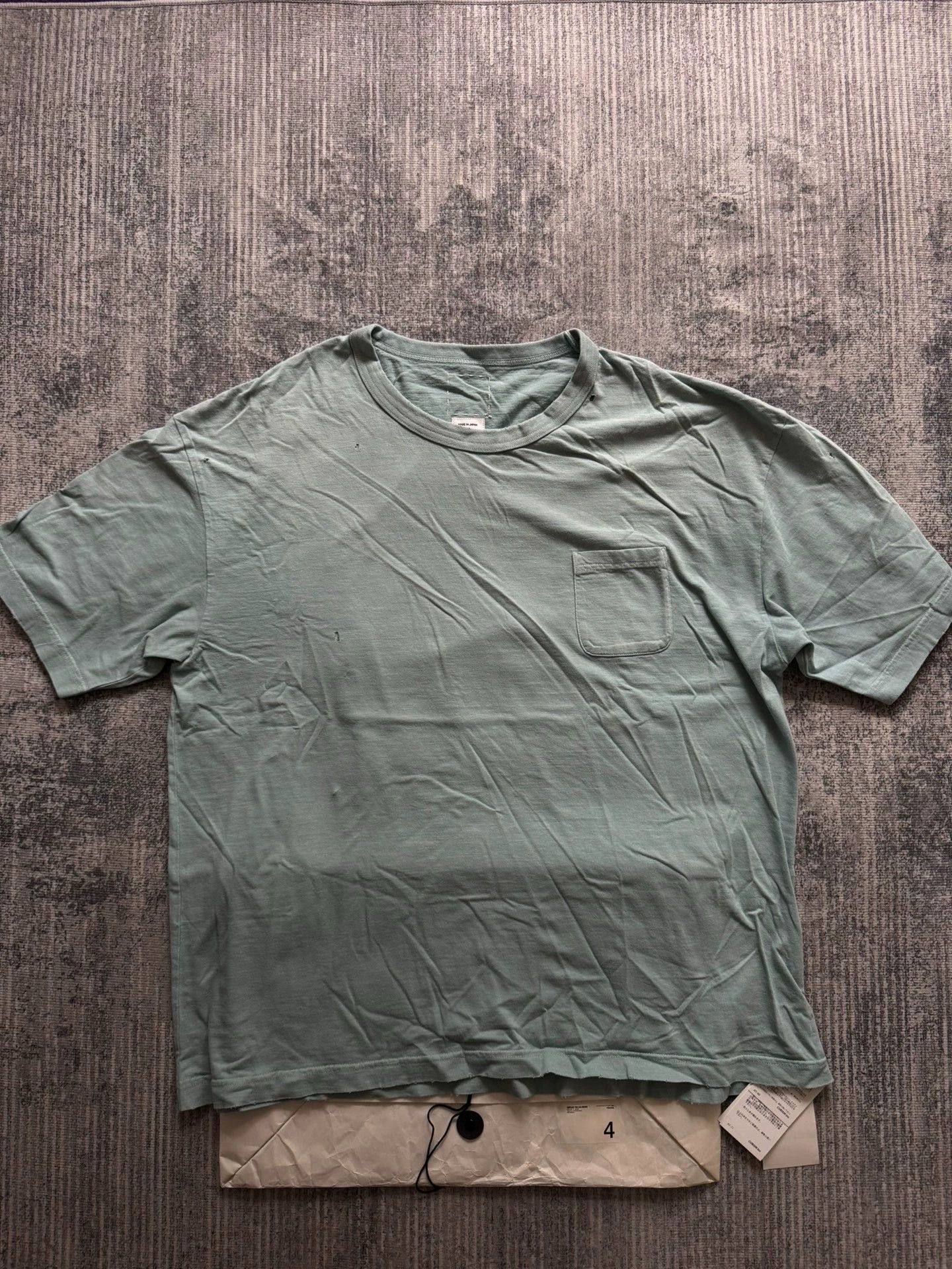 Visvim VISVIM 22SS AMPLUS CRASH lt blue 4 Distressed SS Tee Size US XL / EU 56 / 4 - 1 Thumbnail