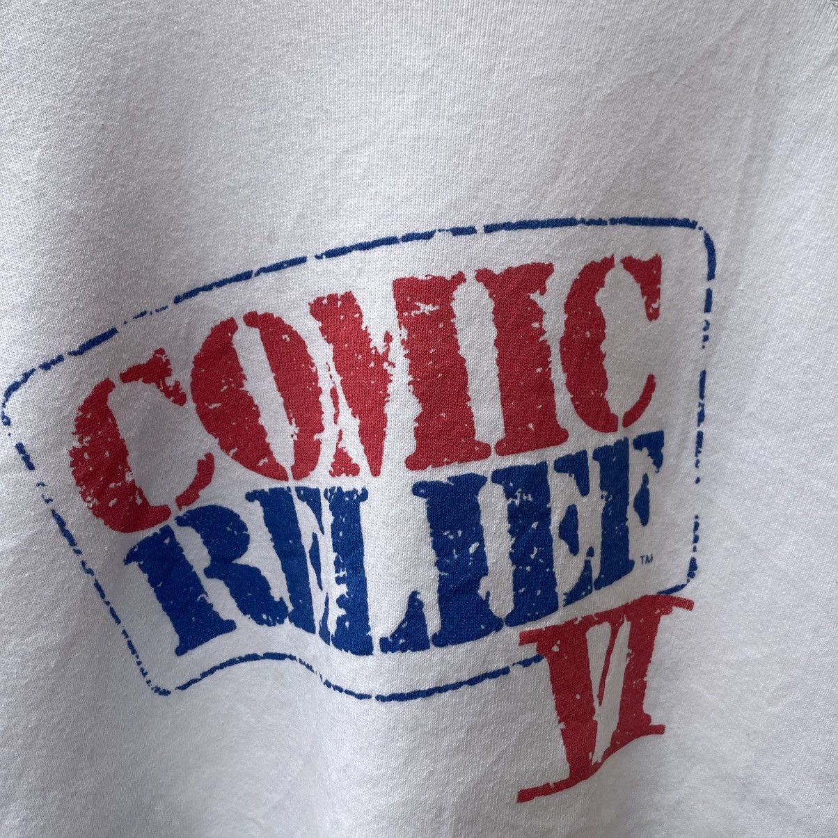 Vintage 🔥Vintage 90s Comic Relief XI Promo TV Show Raglan Sweatshirt Size US M / EU 48-50 / 2 - 6 Thumbnail