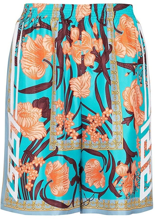Versace Versace Men's Acid Bouquet Silk Shorts Size US 32 / EU 48 - 1 Thumbnail