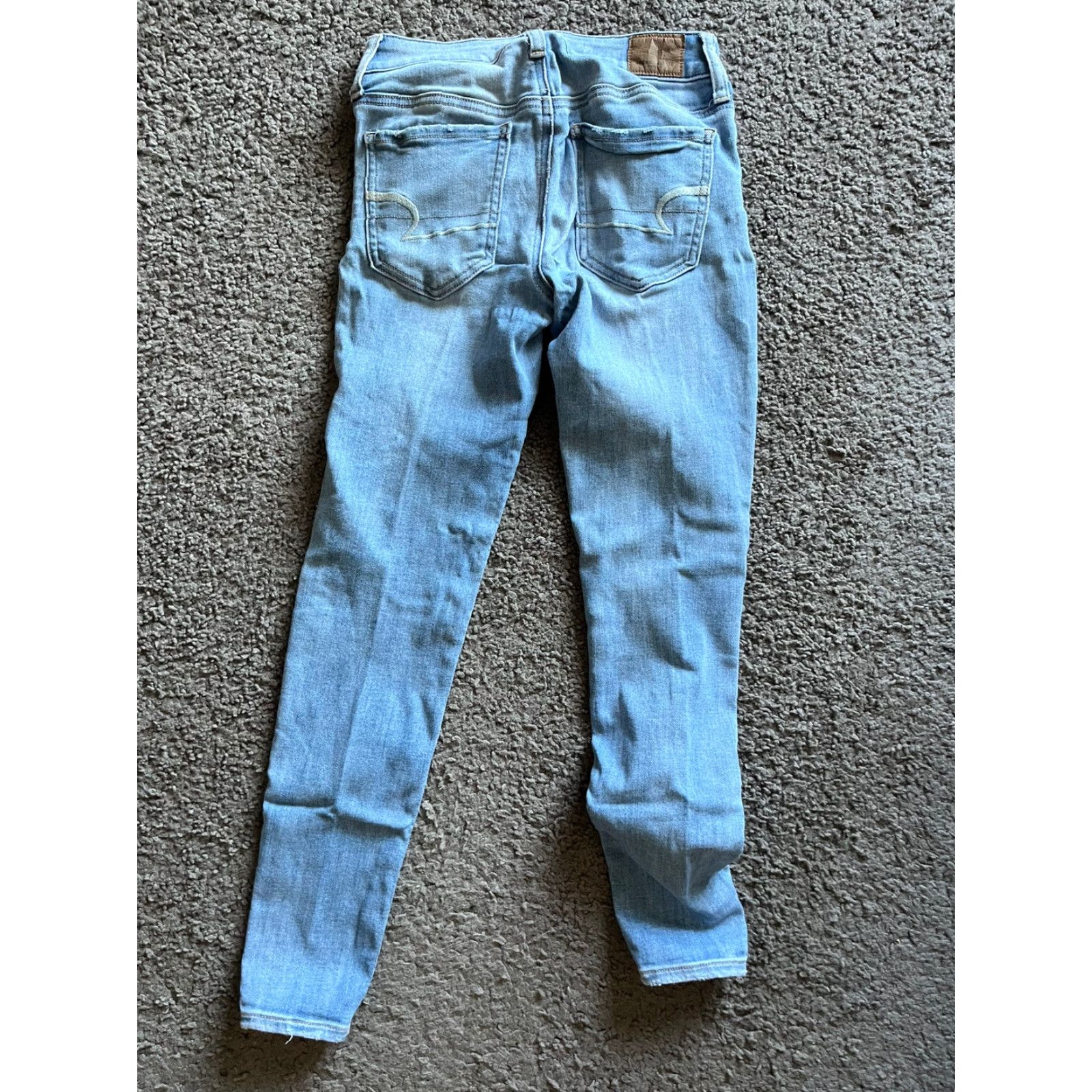 American Eagle Outfitters American Eagle High Rise Jeggings Super Super Stretch X Size 2 Blue Jeans Size 26" / US 2 / IT 38 - 3 Thumbnail