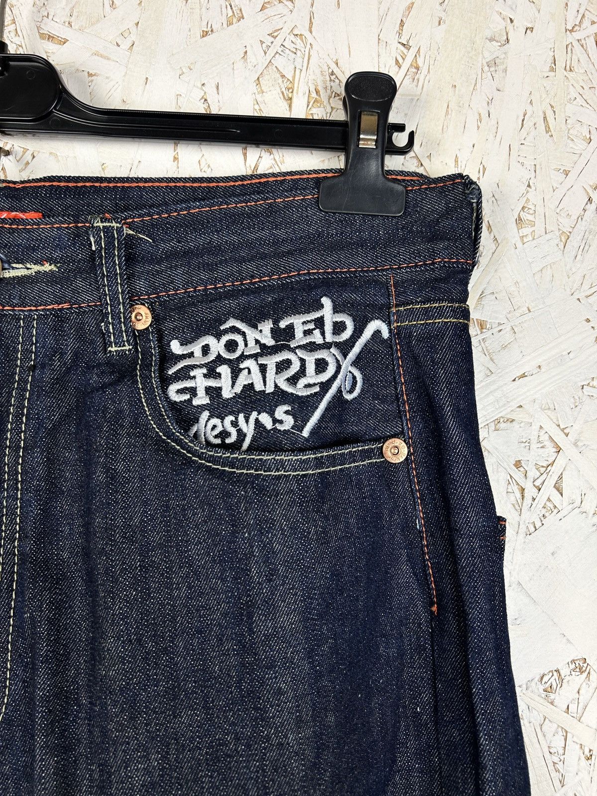 Ed Hardy Vintage 2008 Ed Hardy Audigier Love Dies Denim Jeans 36x32 Size US 36 / EU 52 - 7 Thumbnail