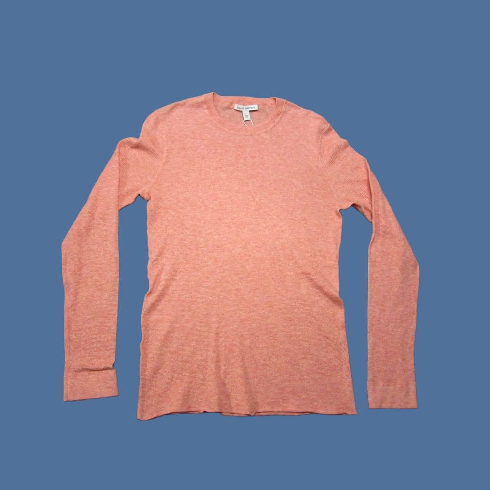 Autumn Cashmere Autumn Cashmere Sweater Mens Small Orange Waffle Knit Crew Neck Long Sleeve Size US S / EU 44-46 / 1 - 1 Thumbnail