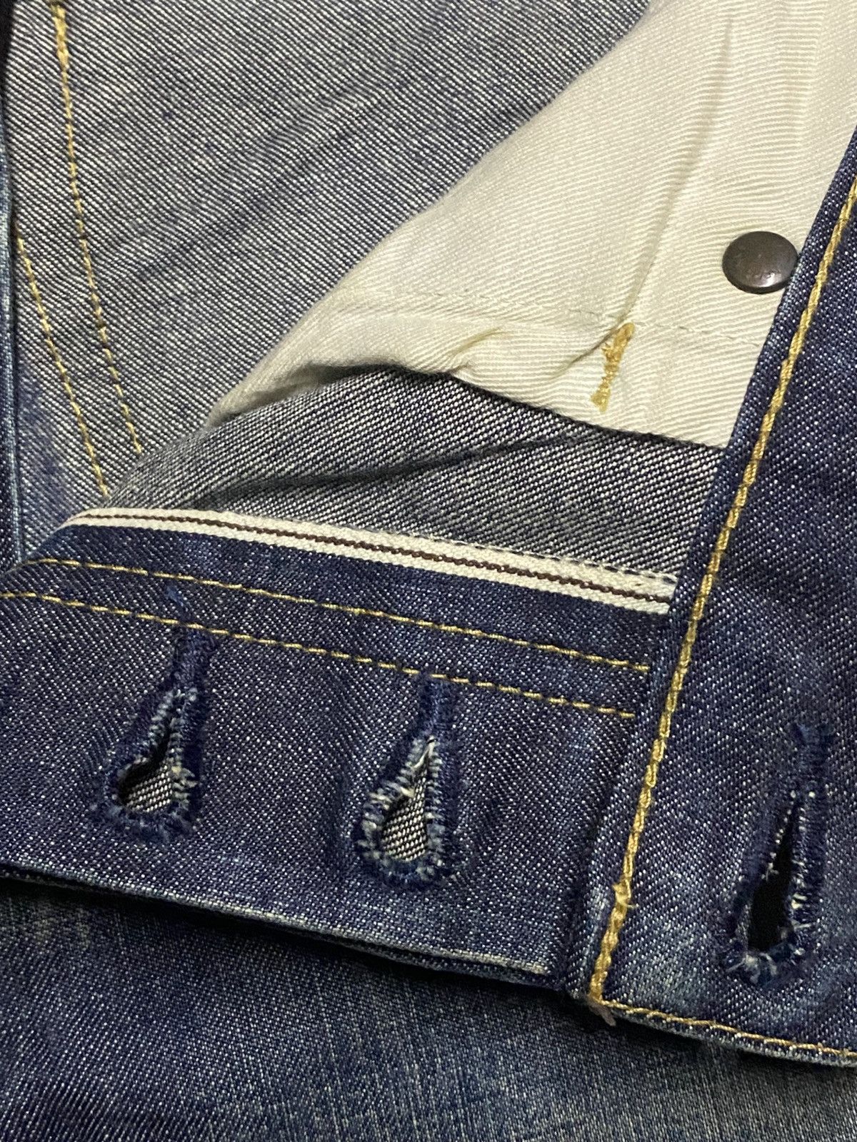 Japanese Brand Vintage Japan Brand Lideal Mud Wash Selvedge Slim Fit Jeans Size US 36 / EU 52 - 10 Thumbnail